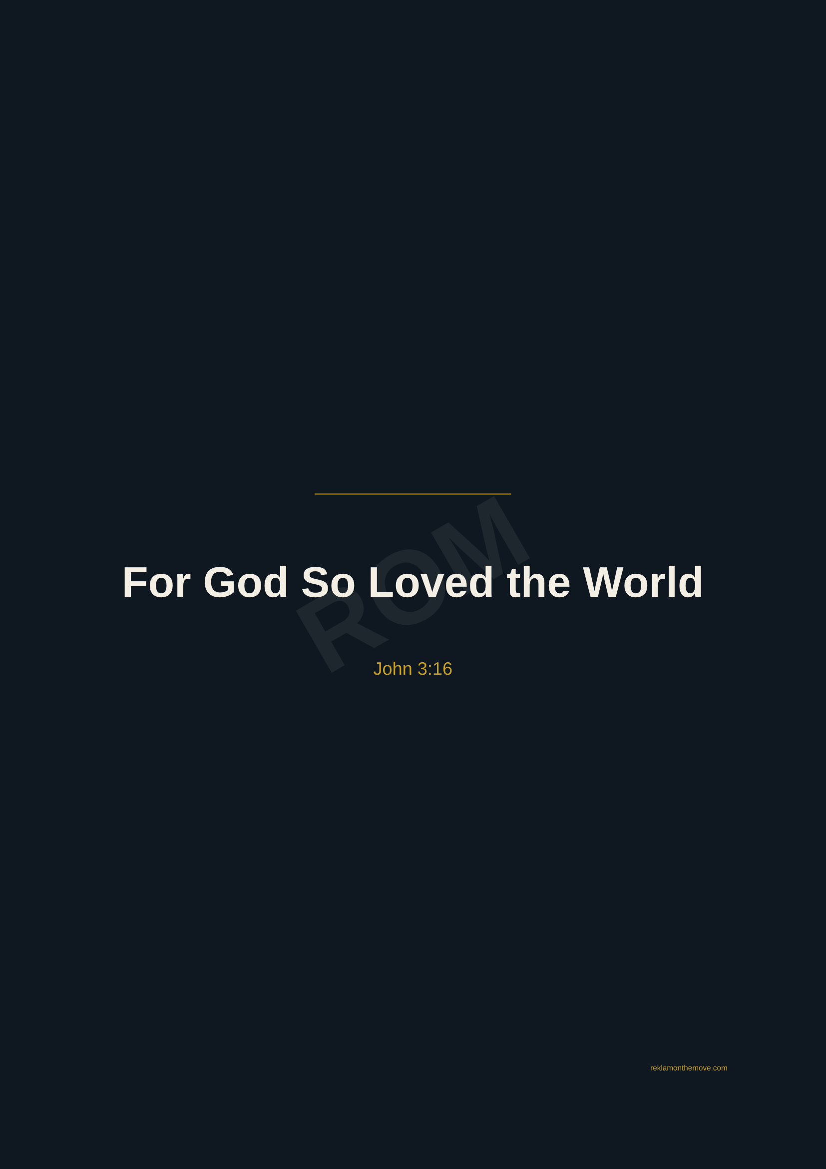 For God So Loved the World · Gece — ROM dijital ürün önizlemesi (filigranlı)