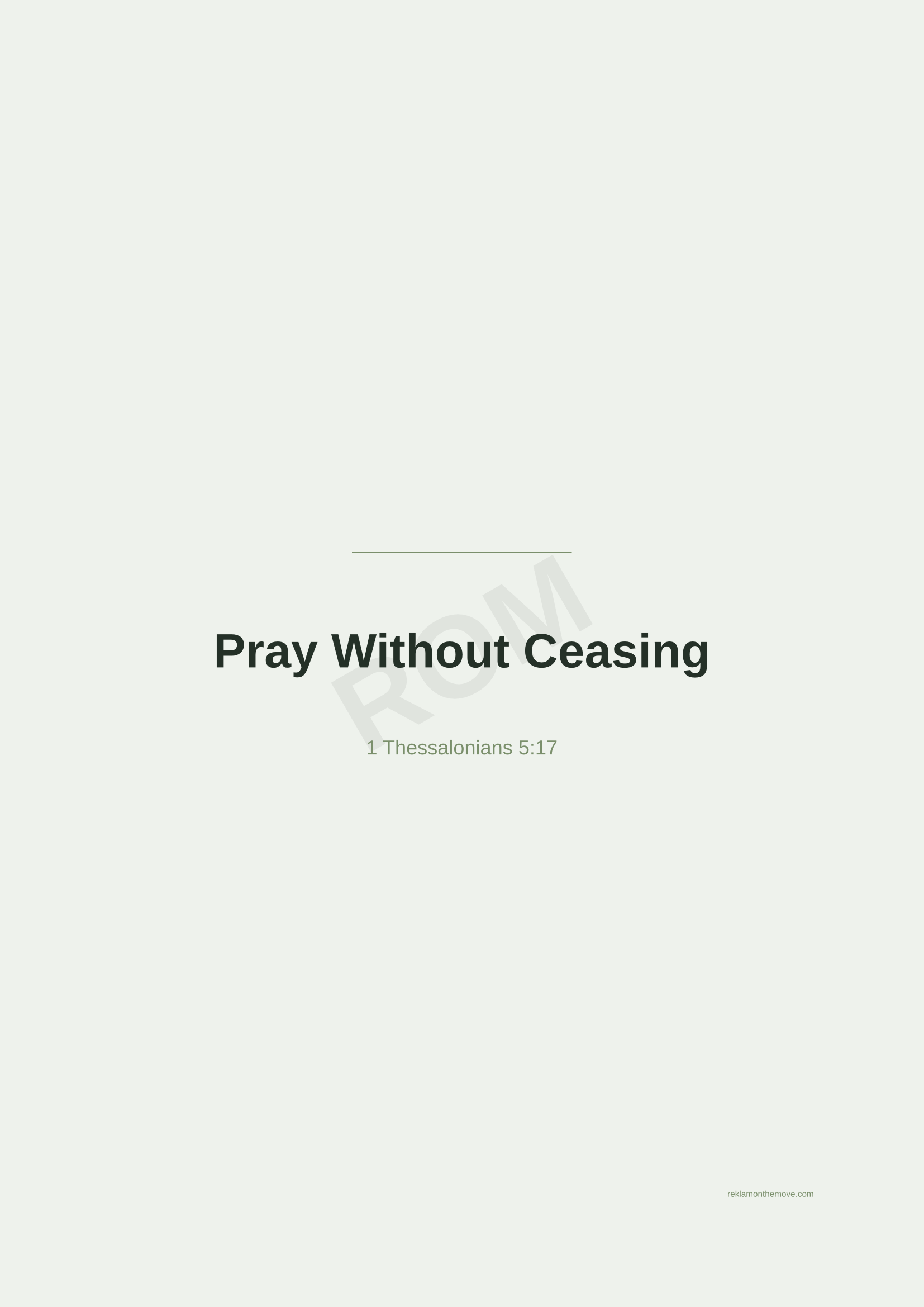 Pray Without Ceasing · Adaçayı — ROM dijital ürün önizlemesi (filigranlı)