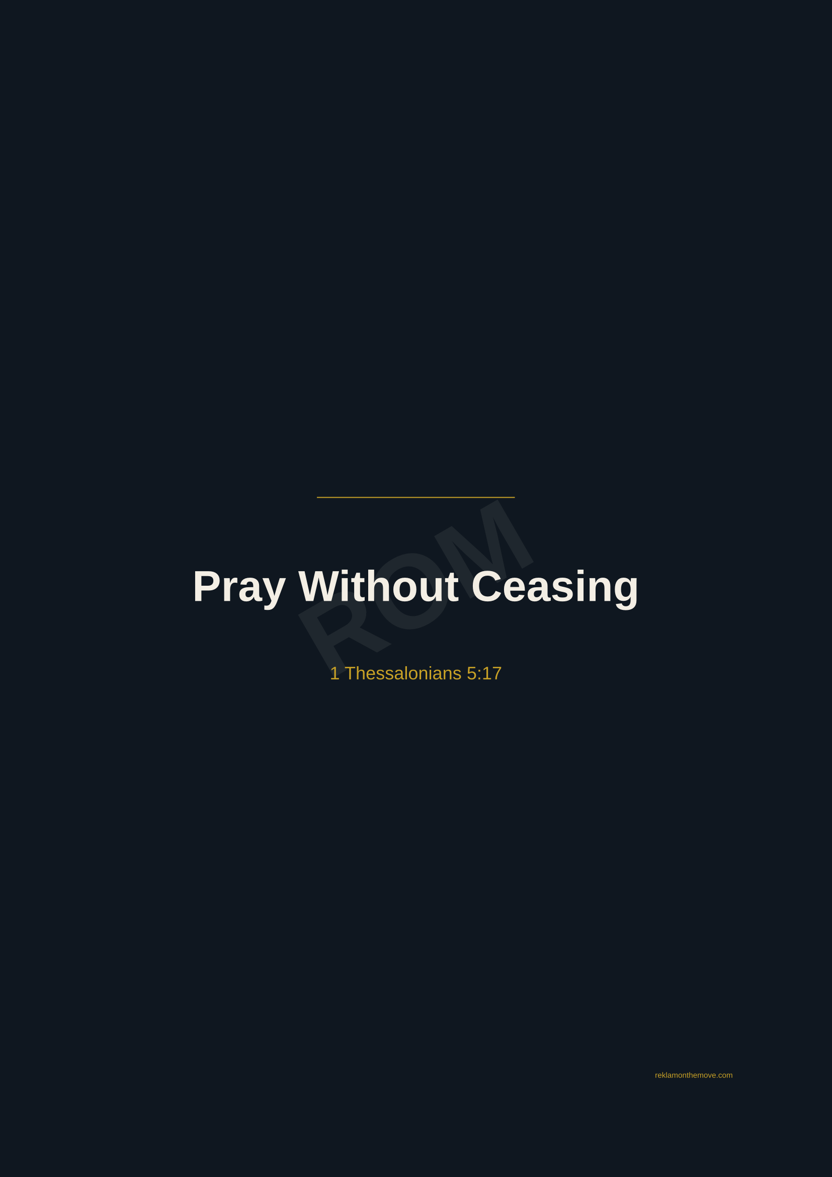 Pray Without Ceasing · Gece — ROM dijital ürün önizlemesi (filigranlı)