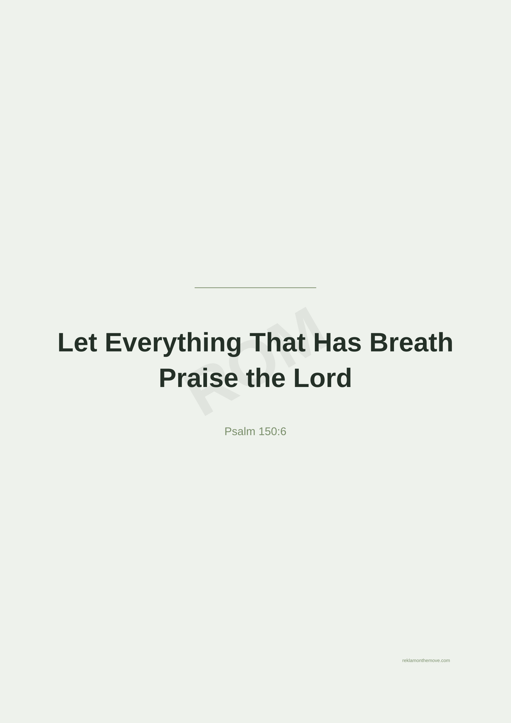 Let Everything That Has Breath Praise the Lord · Adaçayı — ROM dijital ürün önizlemesi (filigranlı)