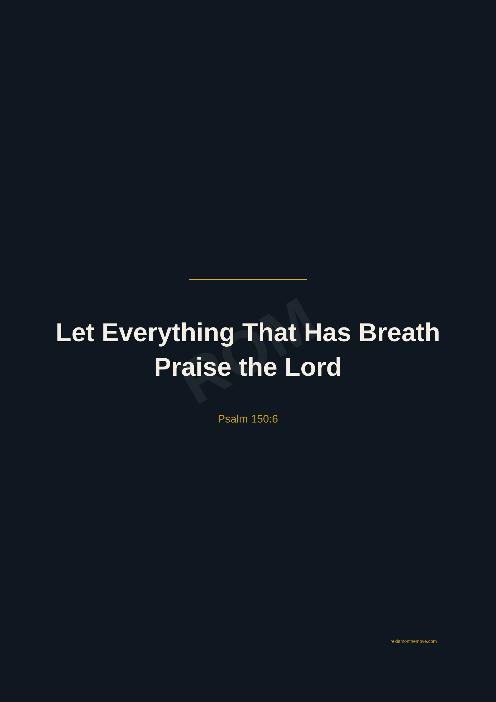 Let Everything That Has Breath Praise the Lord · Gece — ROM dijital ürün önizlemesi (filigranlı)