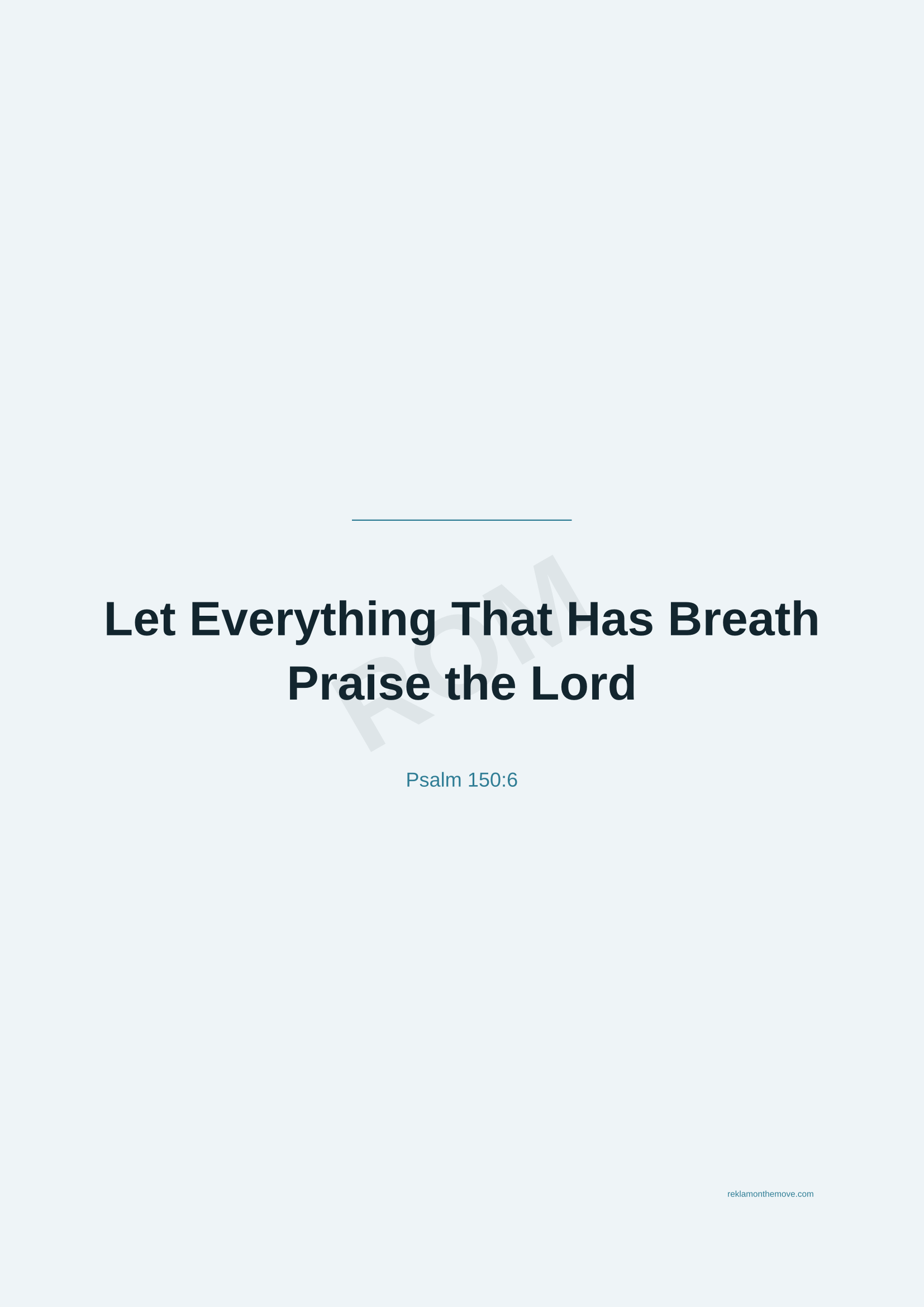 Let Everything That Has Breath Praise the Lord · Okyanus — ROM dijital ürün önizlemesi (filigranlı)