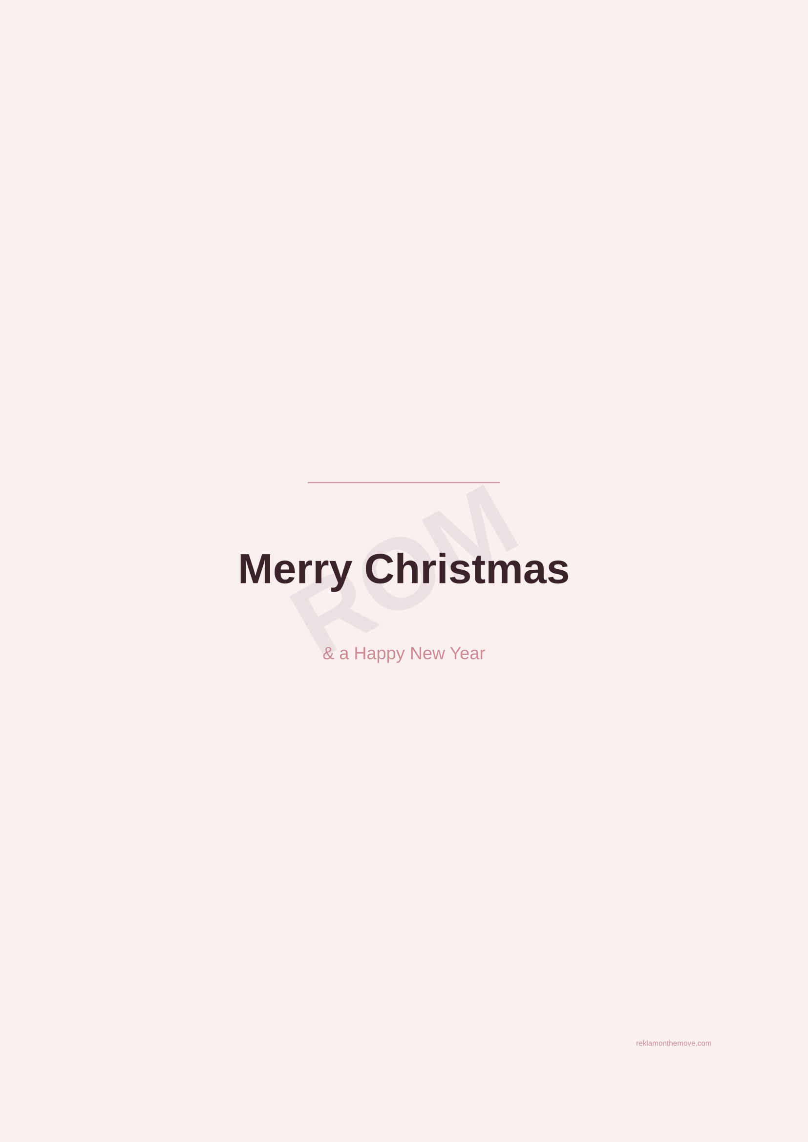 Merry Christmas · Gül — ROM dijital ürün önizlemesi (filigranlı)