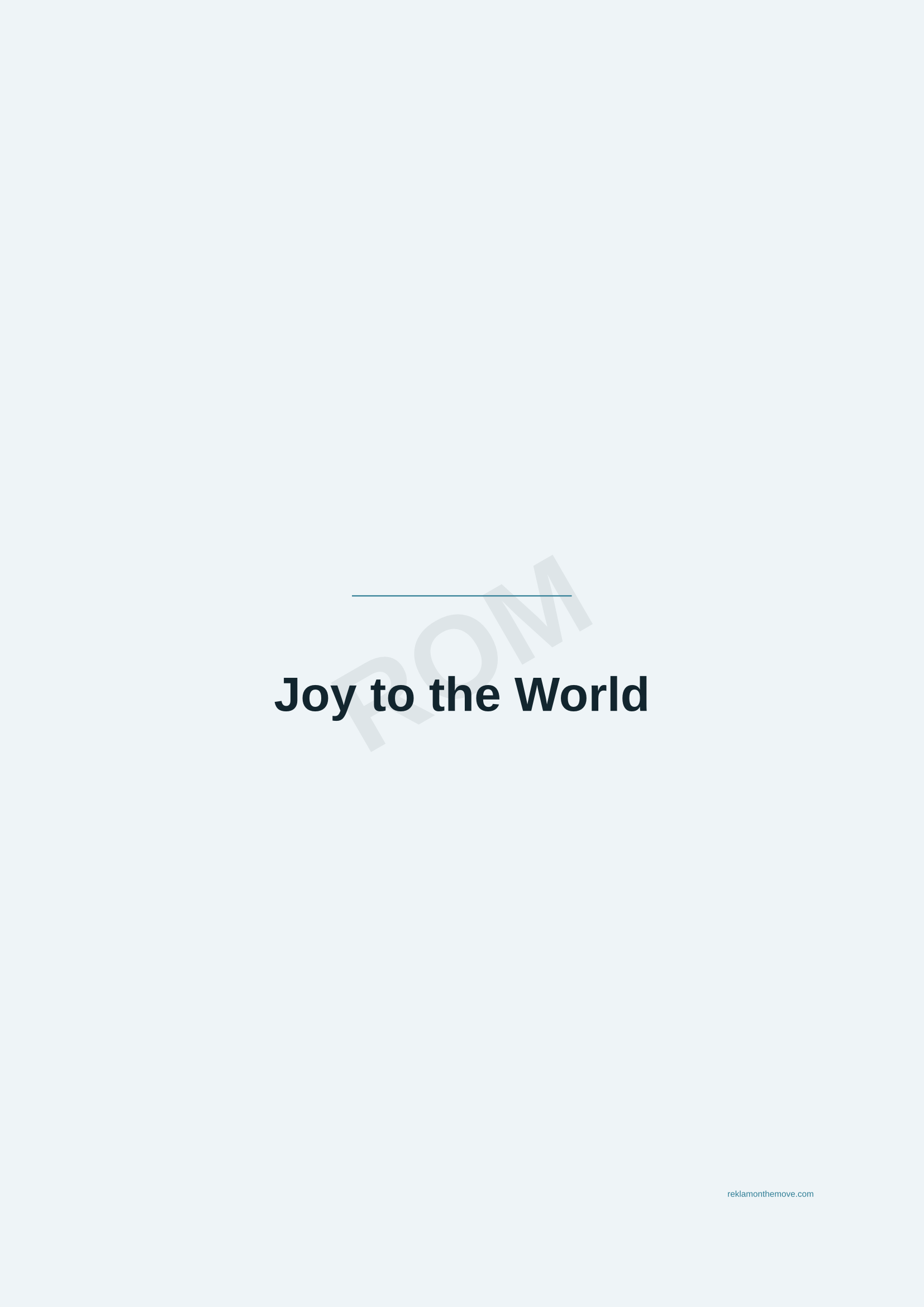 Joy to the World · Okyanus — ROM dijital ürün önizlemesi (filigranlı)