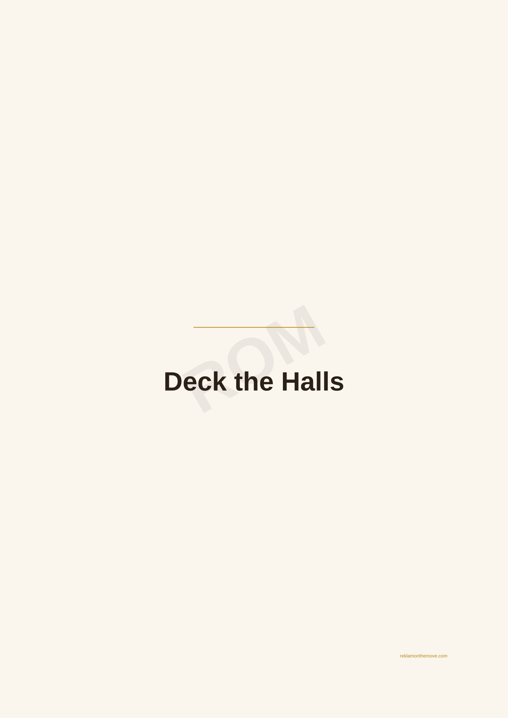 Deck the Halls · Espresso — ROM dijital ürün önizlemesi (filigranlı)