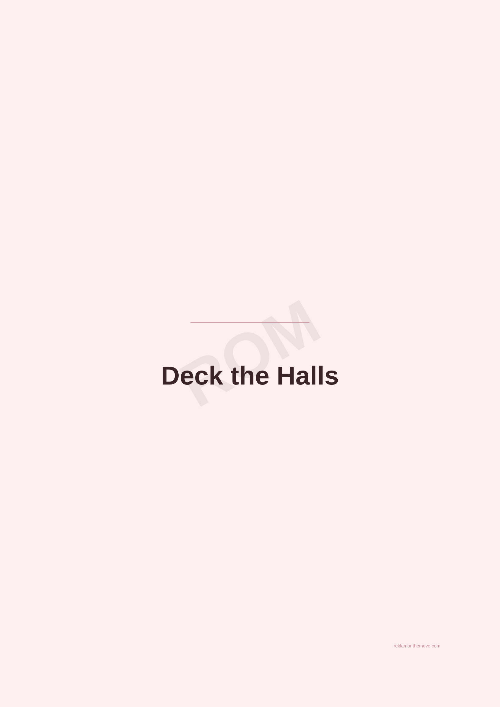 Deck the Halls · Gül — ROM dijital ürün önizlemesi (filigranlı)