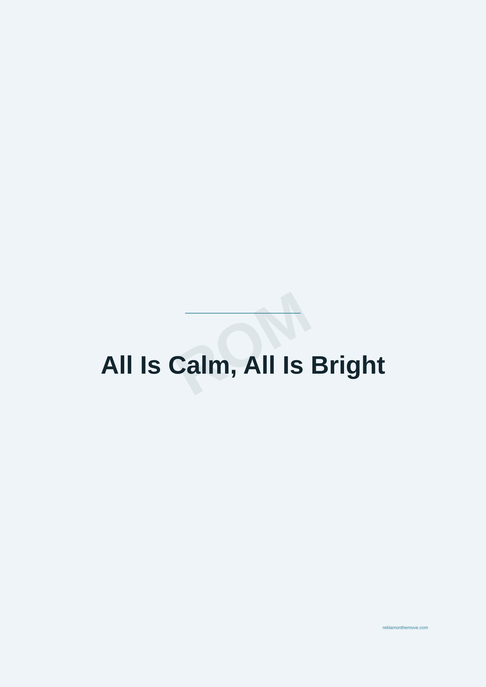 All Is Calm, All Is Bright · Okyanus — ROM dijital ürün önizlemesi (filigranlı)