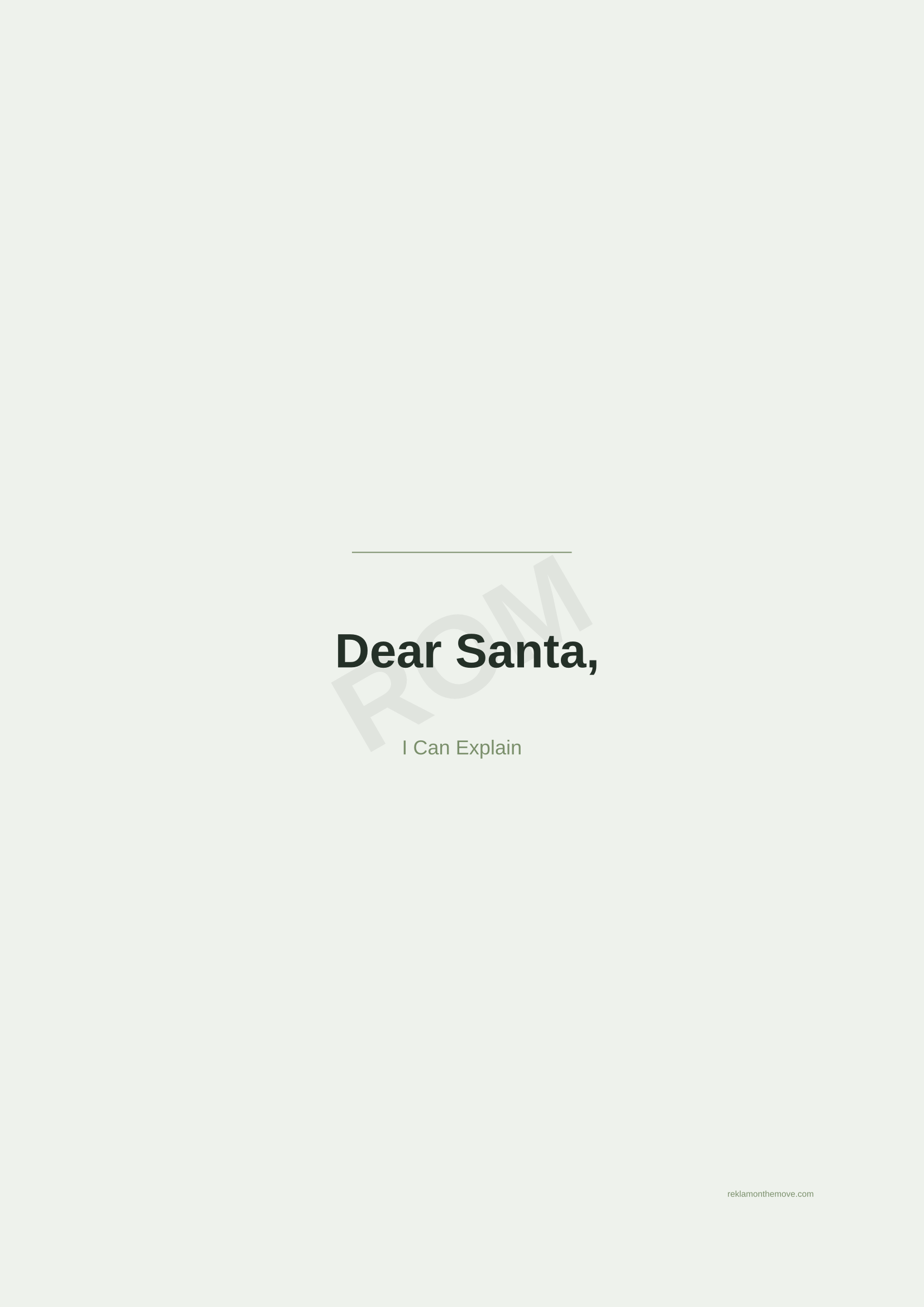 Dear Santa, · Adaçayı — ROM dijital ürün önizlemesi (filigranlı)