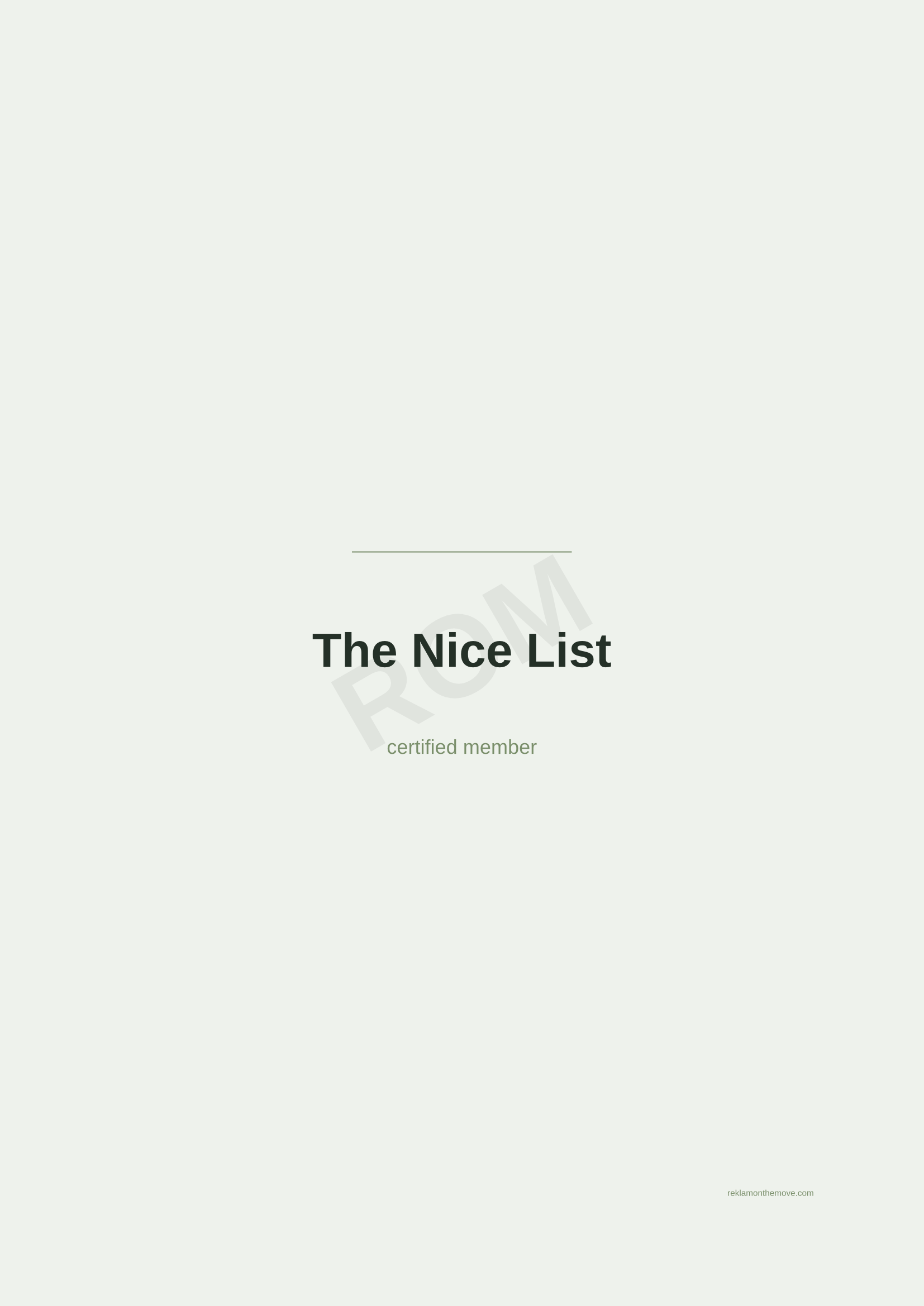 The Nice List · Adaçayı — ROM dijital ürün önizlemesi (filigranlı)