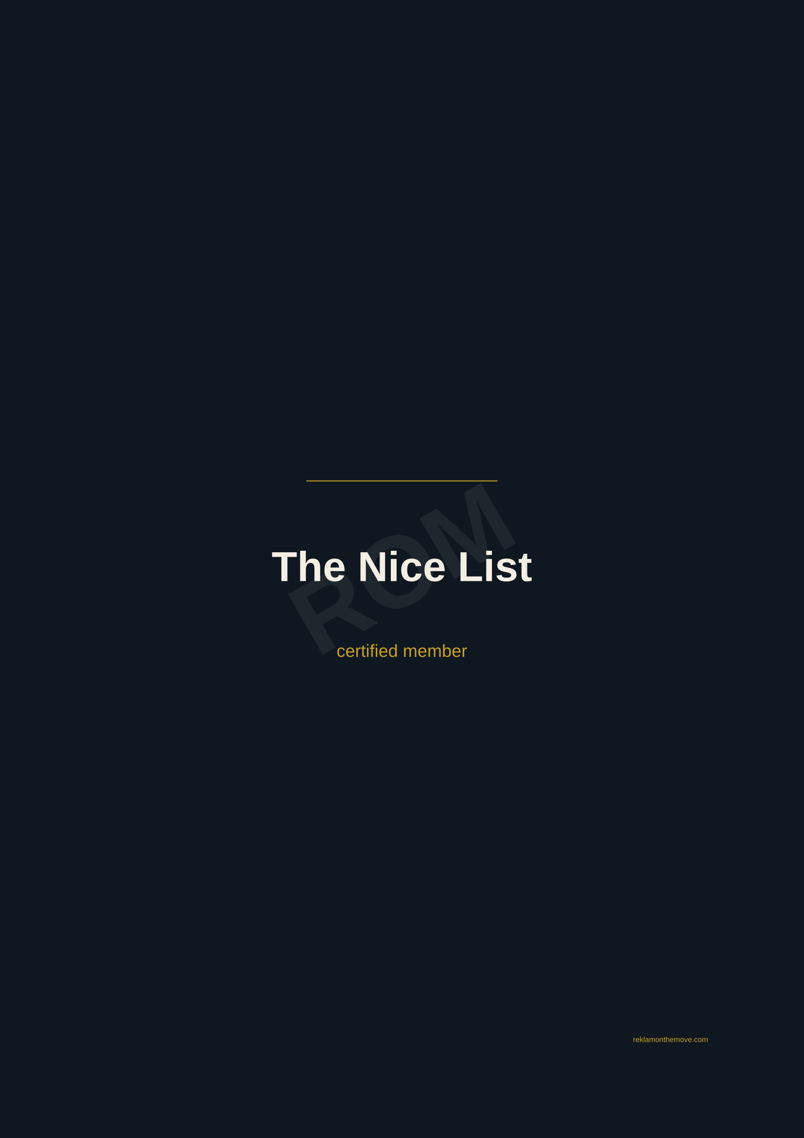 The Nice List · Gece — ROM dijital ürün önizlemesi (filigranlı)