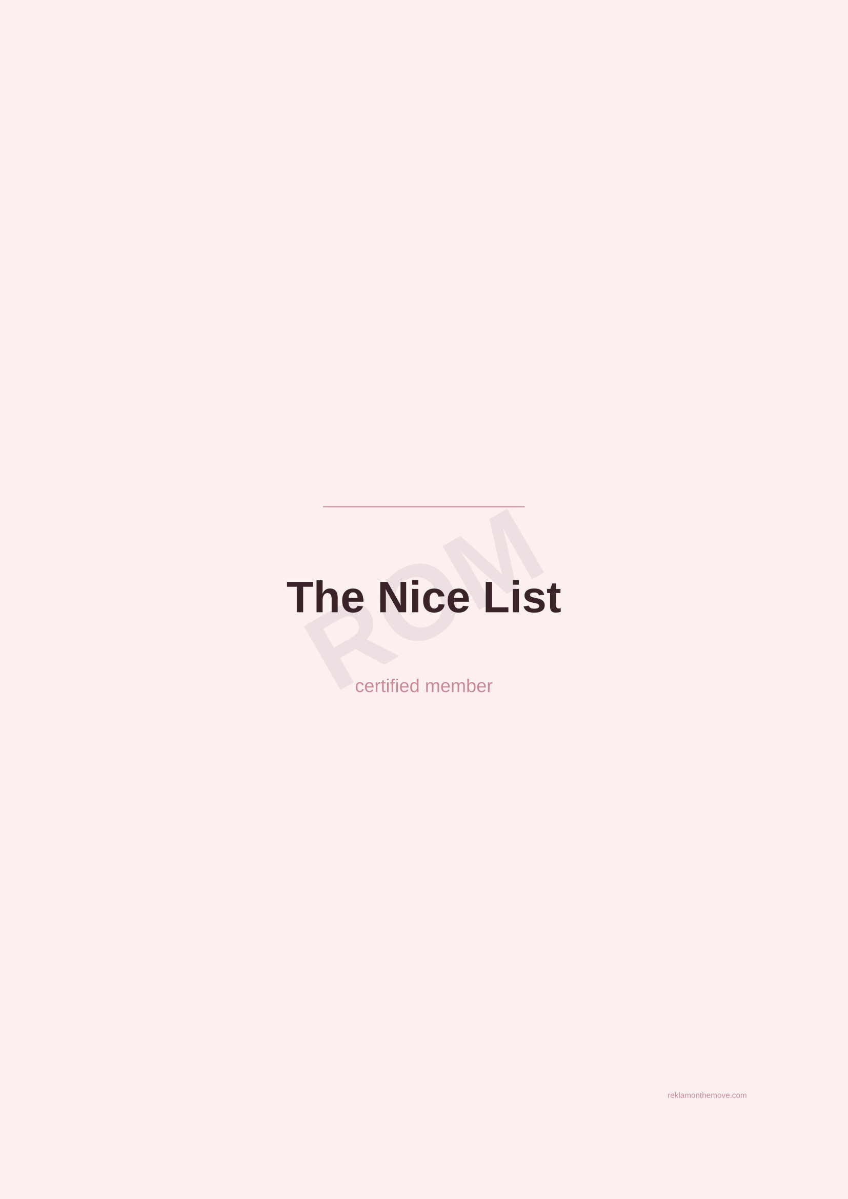 The Nice List · Gül — ROM dijital ürün önizlemesi (filigranlı)