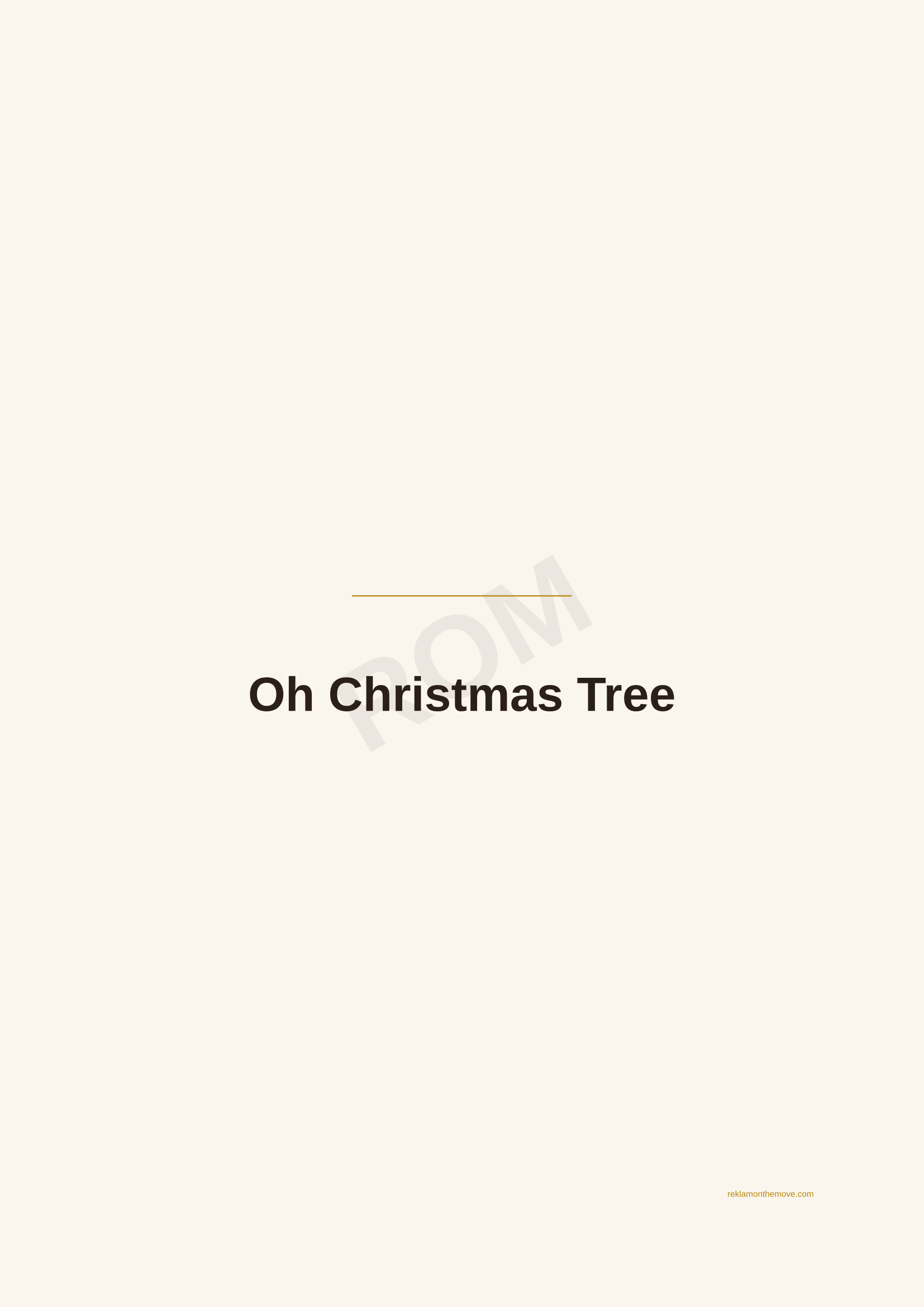 Oh Christmas Tree · Espresso — ROM dijital ürün önizlemesi (filigranlı)