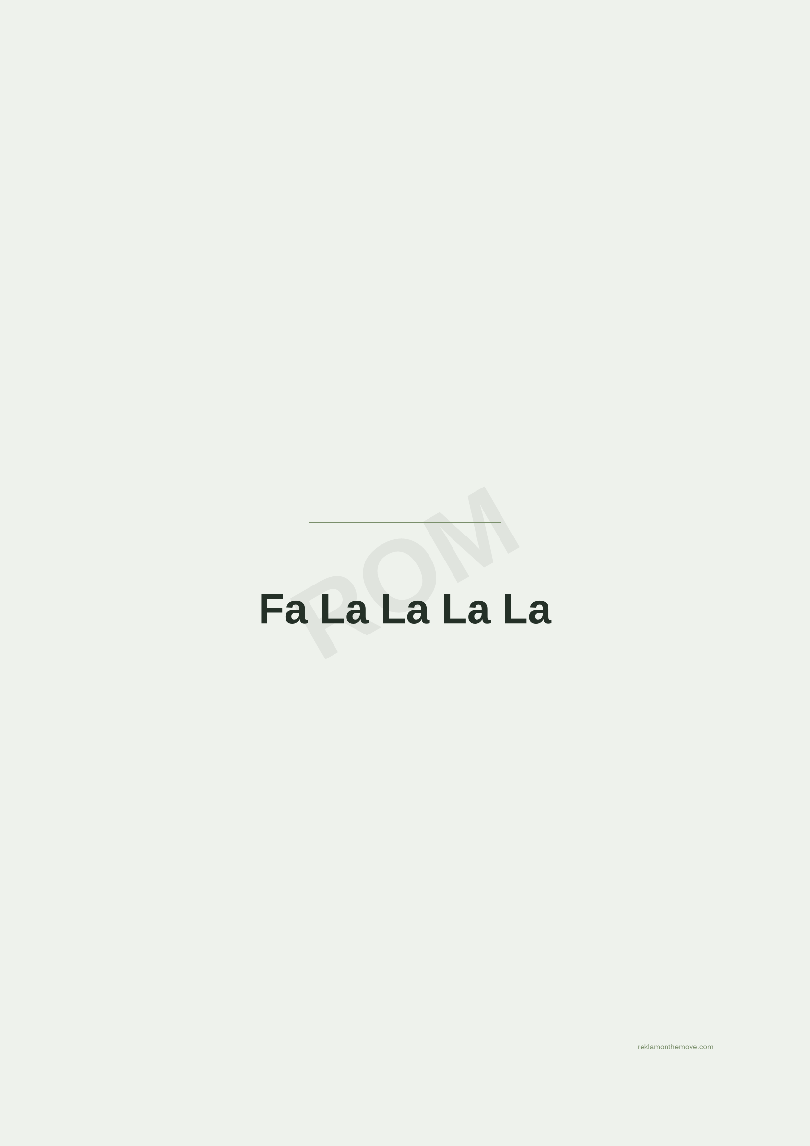 Fa La La La La · Adaçayı — ROM dijital ürün önizlemesi (filigranlı)