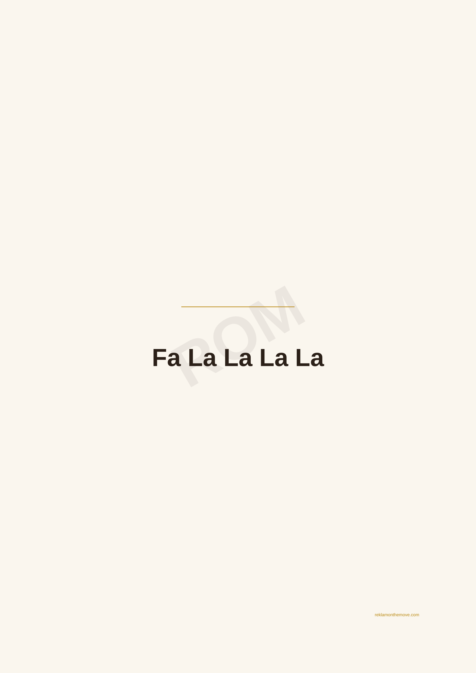 Fa La La La La · Espresso — ROM dijital ürün önizlemesi (filigranlı)