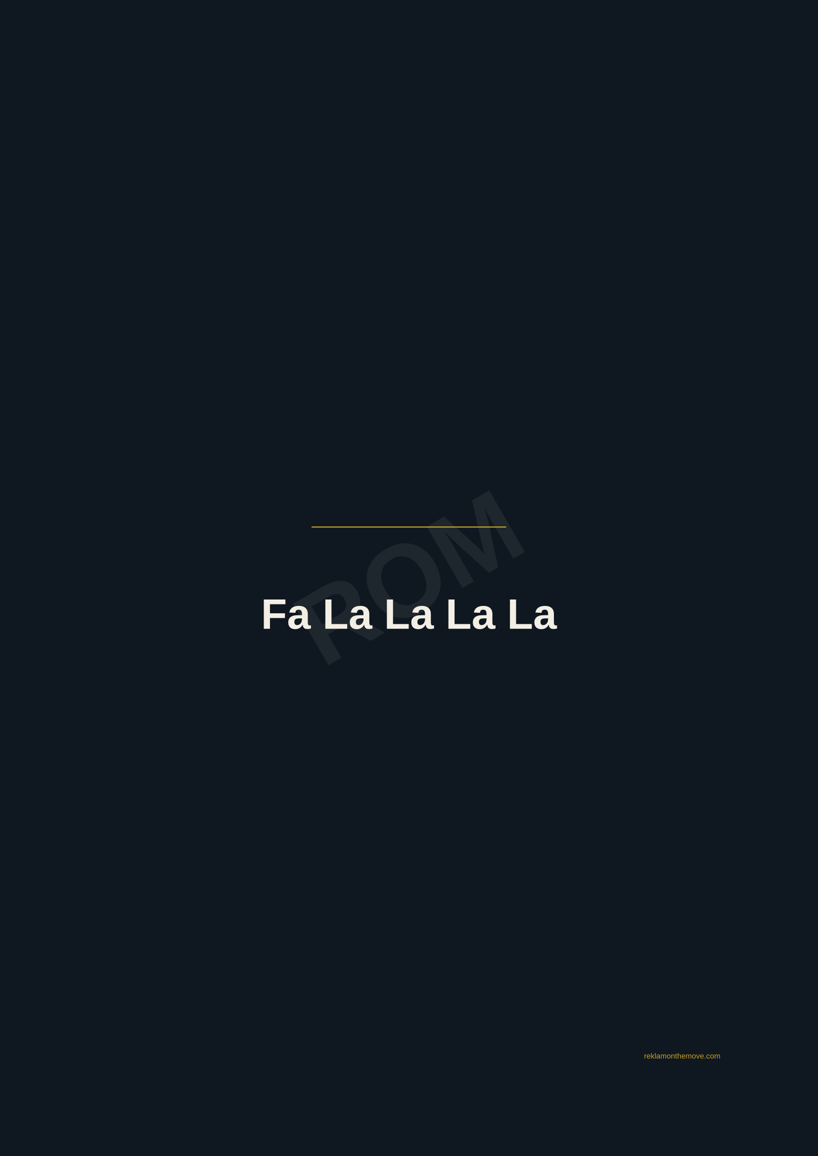 Fa La La La La · Gece — ROM dijital ürün önizlemesi (filigranlı)