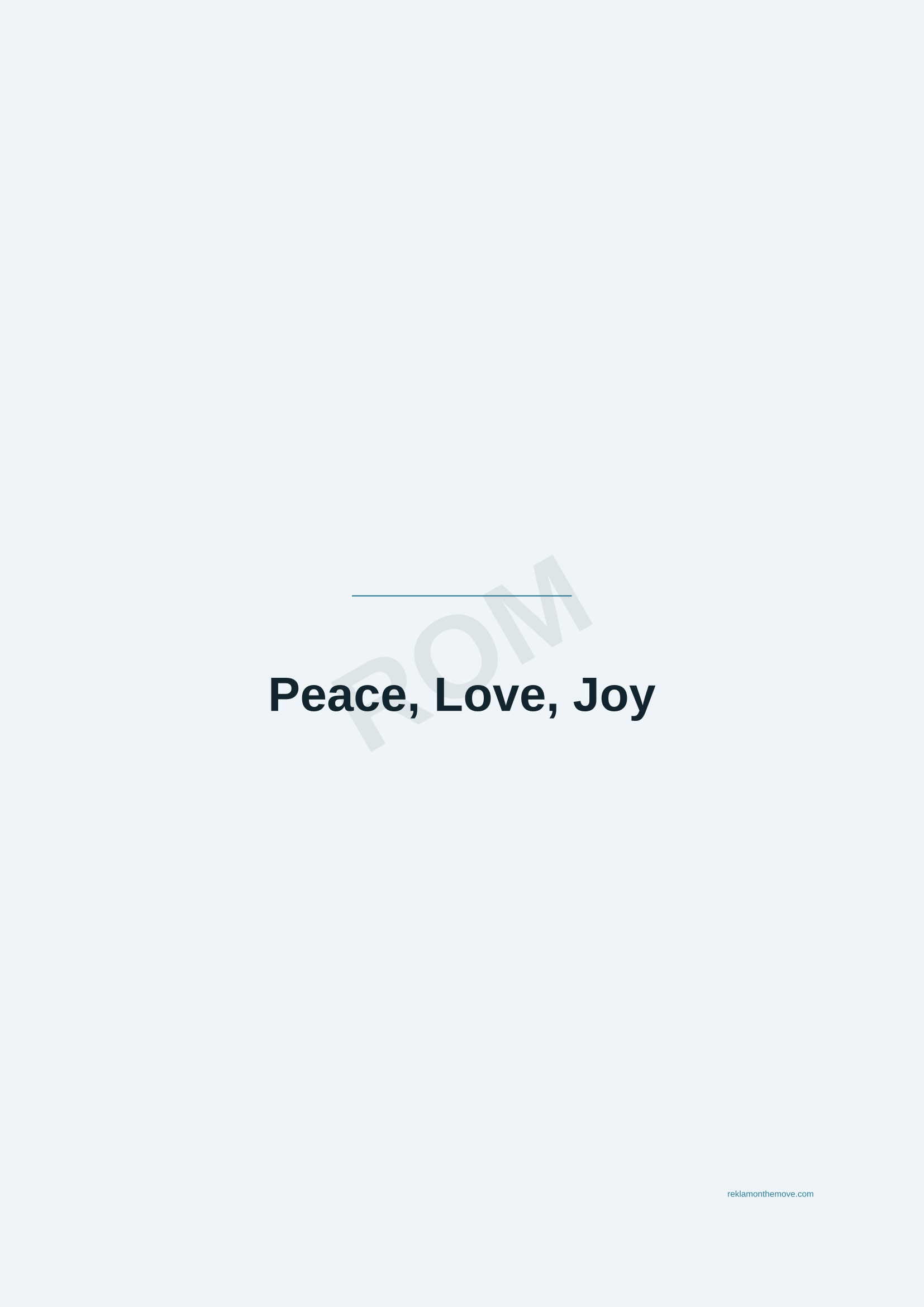 Peace, Love, Joy · Okyanus — ROM dijital ürün önizlemesi (filigranlı)