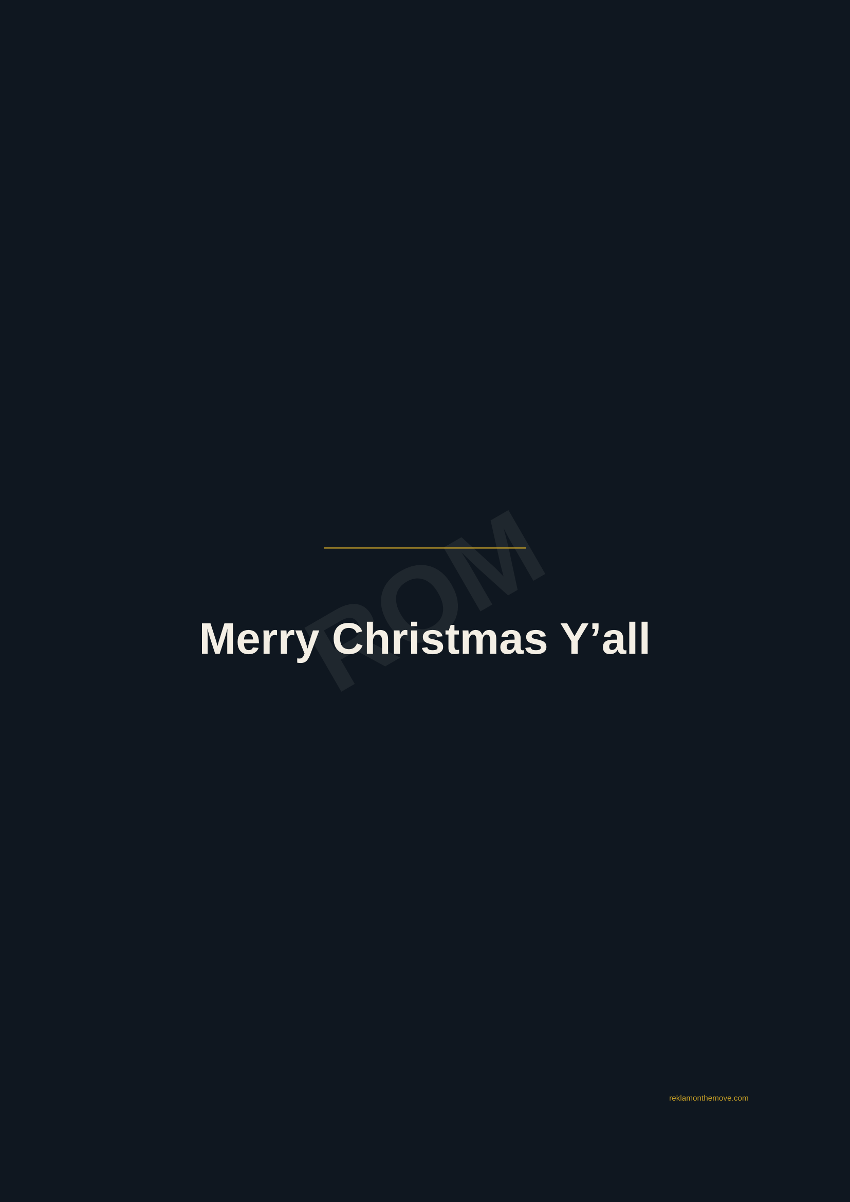 Merry Christmas Y'all · Gece — ROM dijital ürün önizlemesi (filigranlı)
