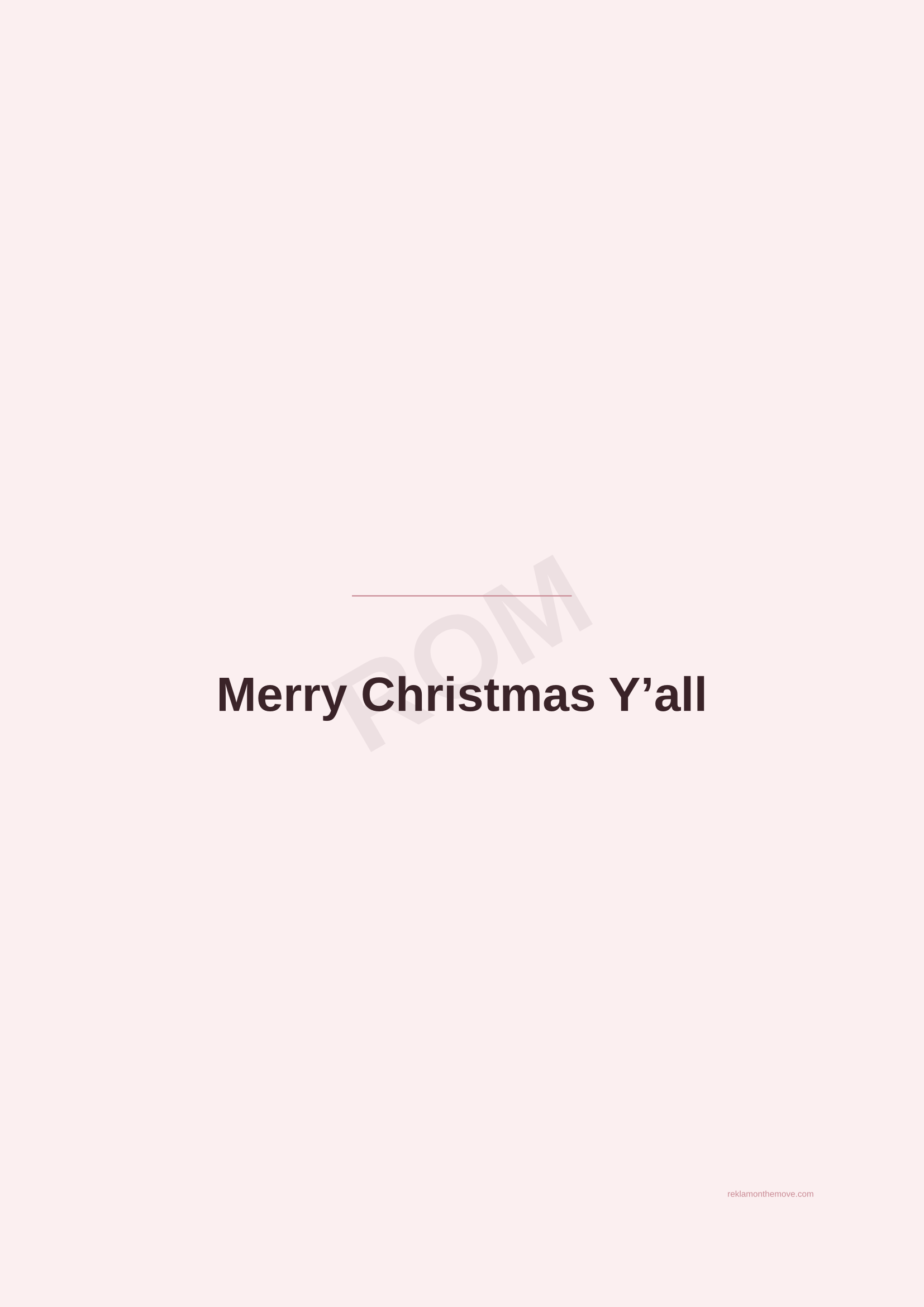 Merry Christmas Y'all · Gül — ROM dijital ürün önizlemesi (filigranlı)
