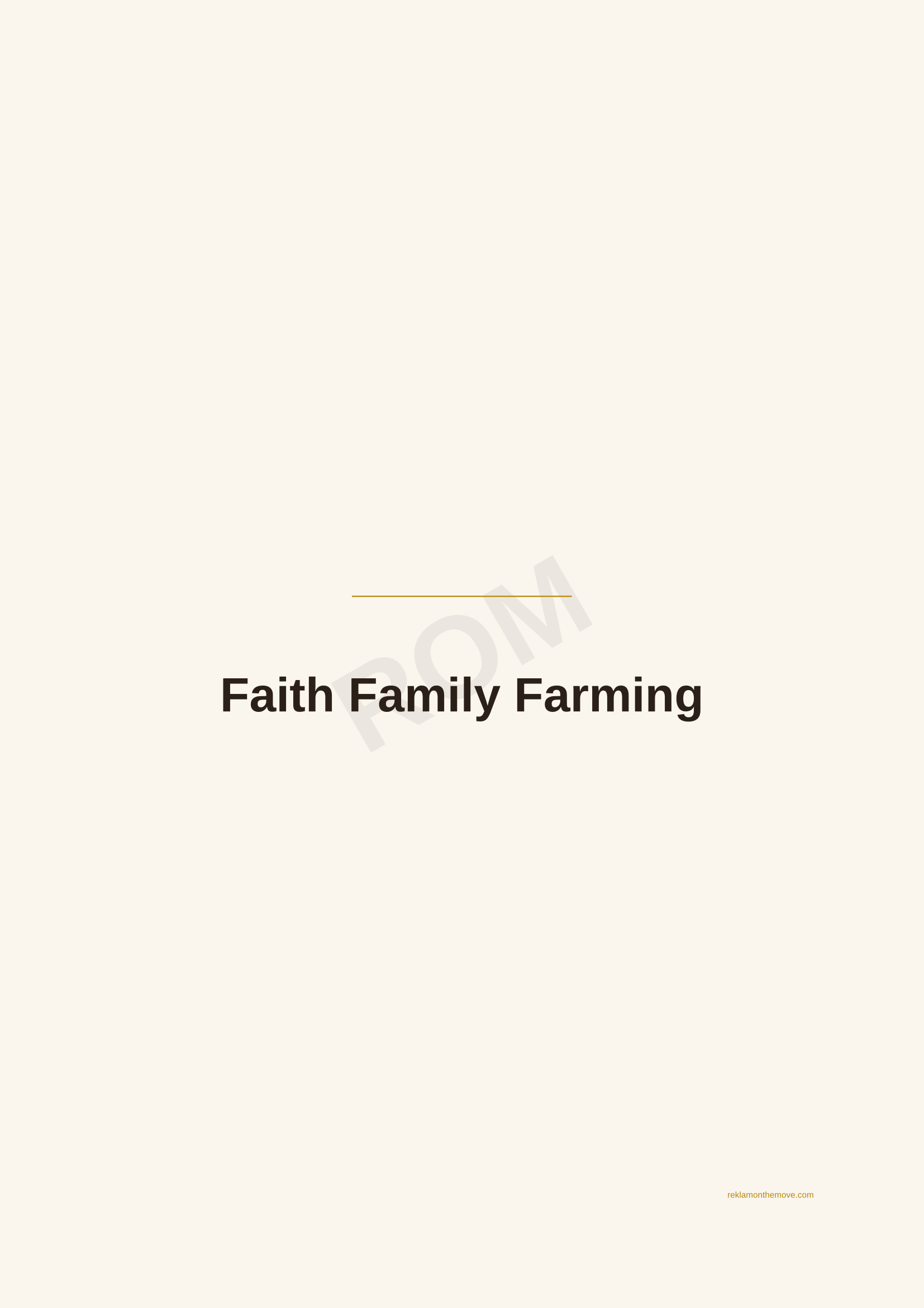 Faith Family Farming · Espresso — ROM dijital ürün önizlemesi (filigranlı)