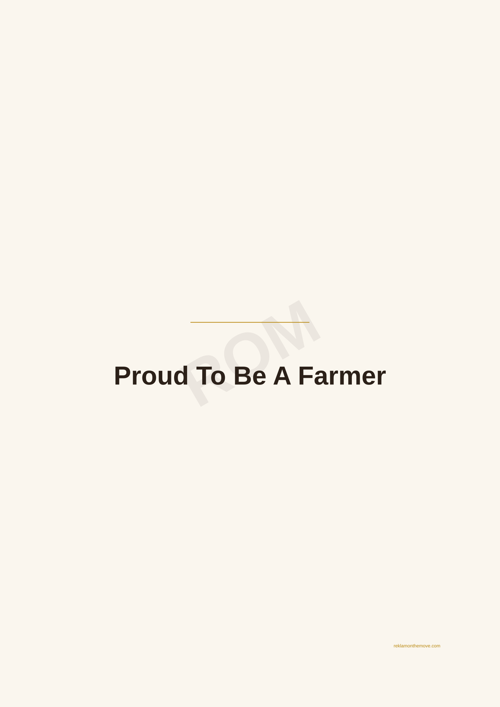 Proud To Be A Farmer · Espresso — ROM dijital ürün önizlemesi (filigranlı)