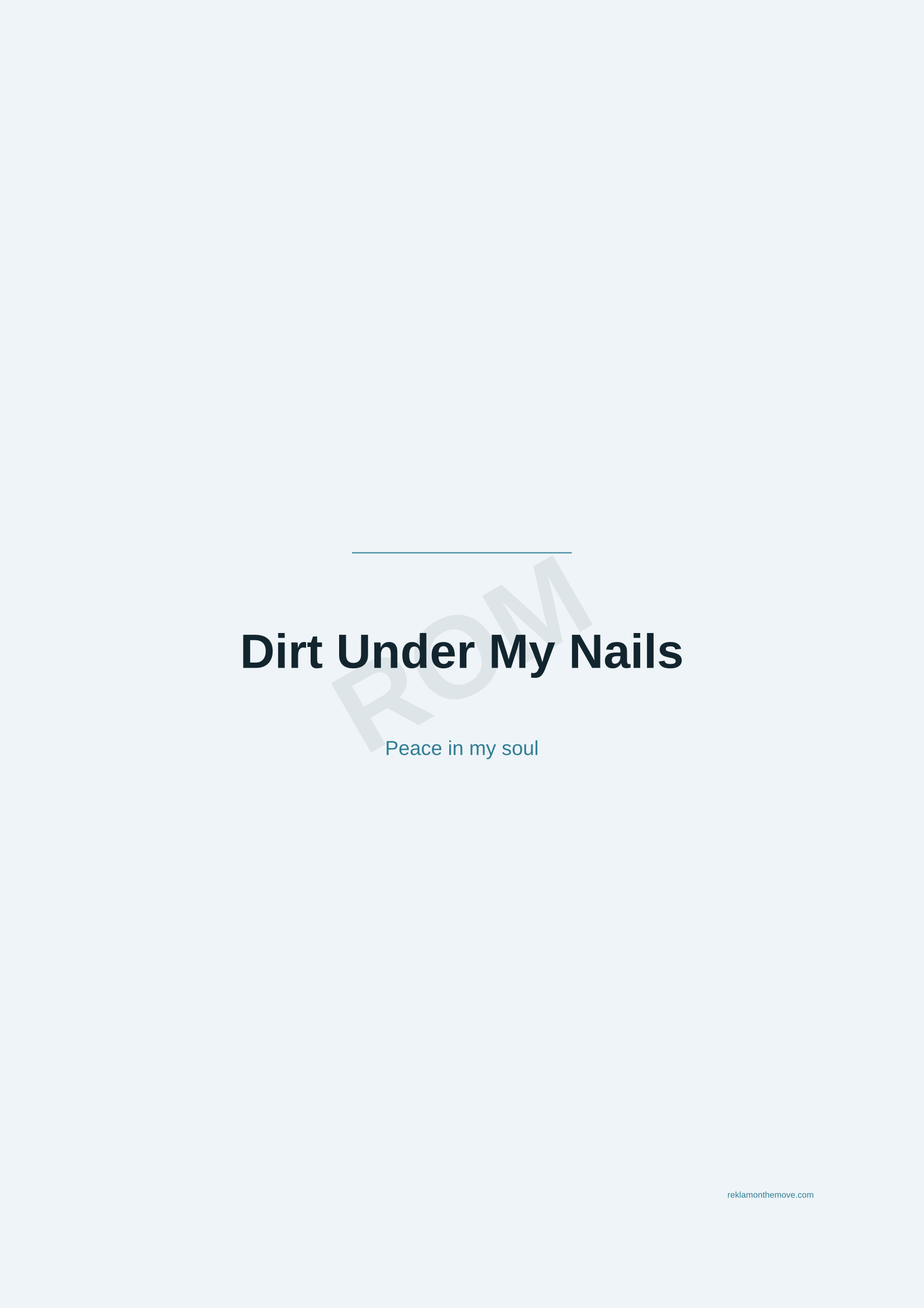 Dirt Under My Nails · Okyanus — ROM dijital ürün önizlemesi (filigranlı)