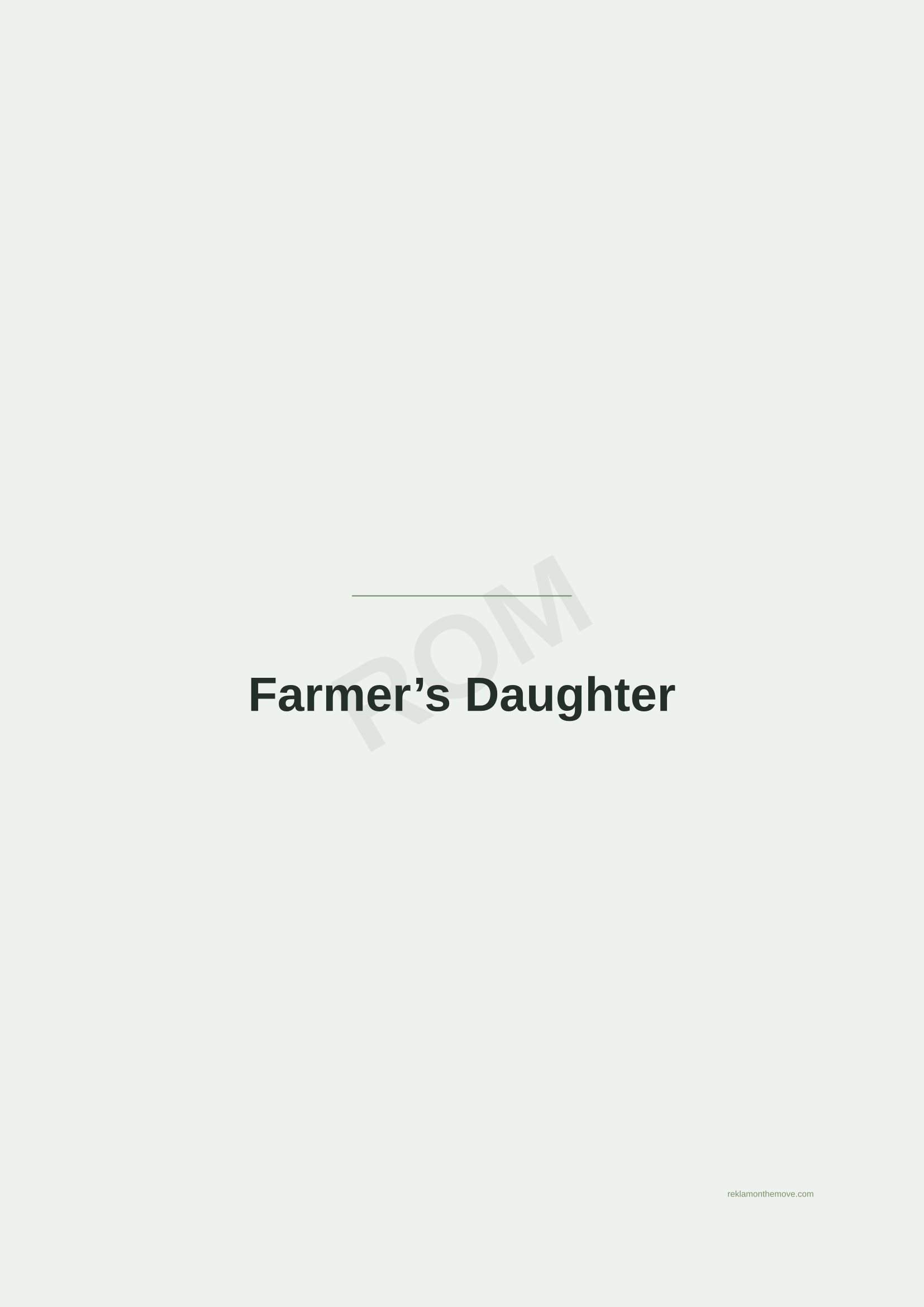Farmer's Daughter · Adaçayı — ROM dijital ürün önizlemesi (filigranlı)