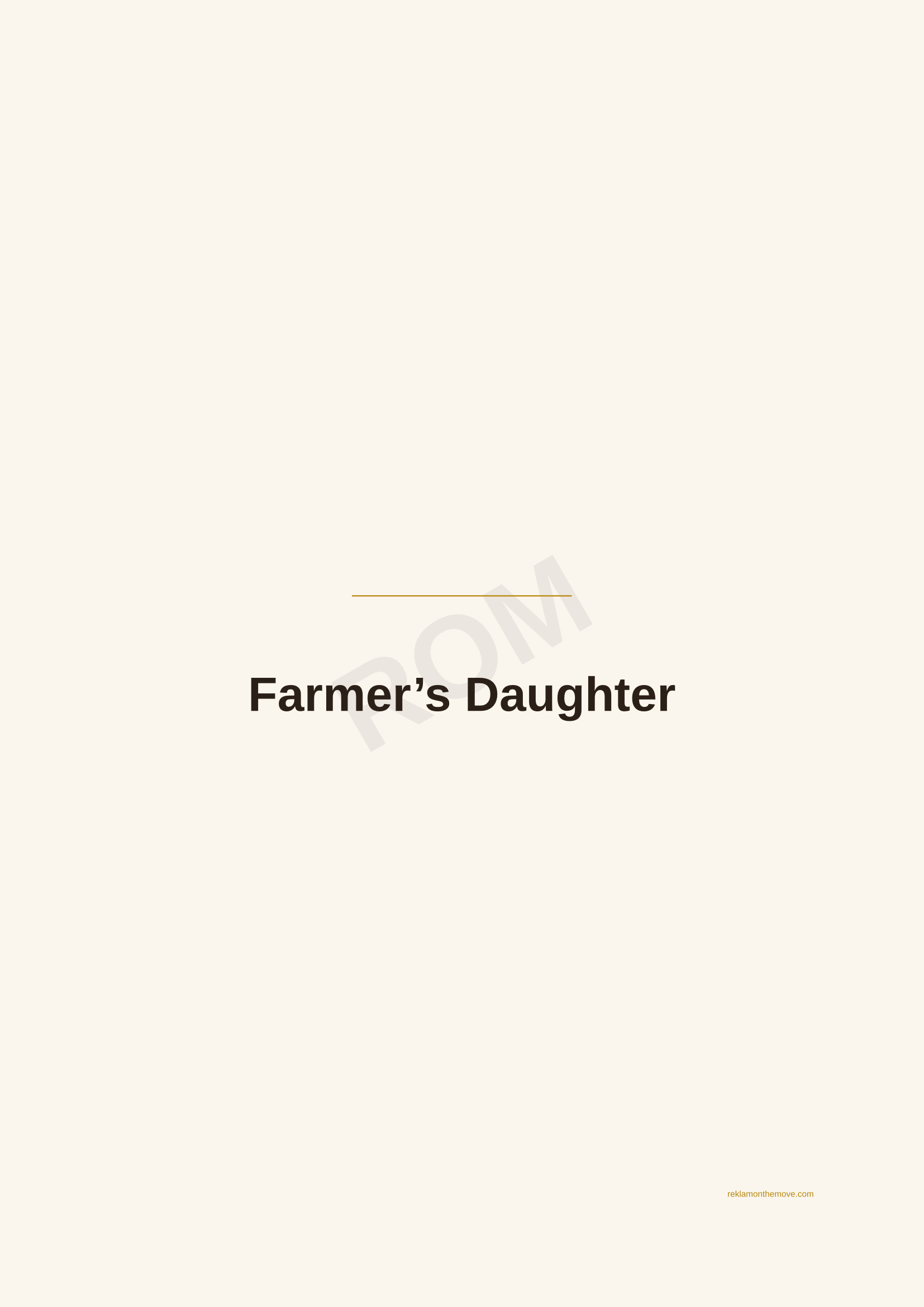 Farmer's Daughter · Espresso — ROM dijital ürün önizlemesi (filigranlı)