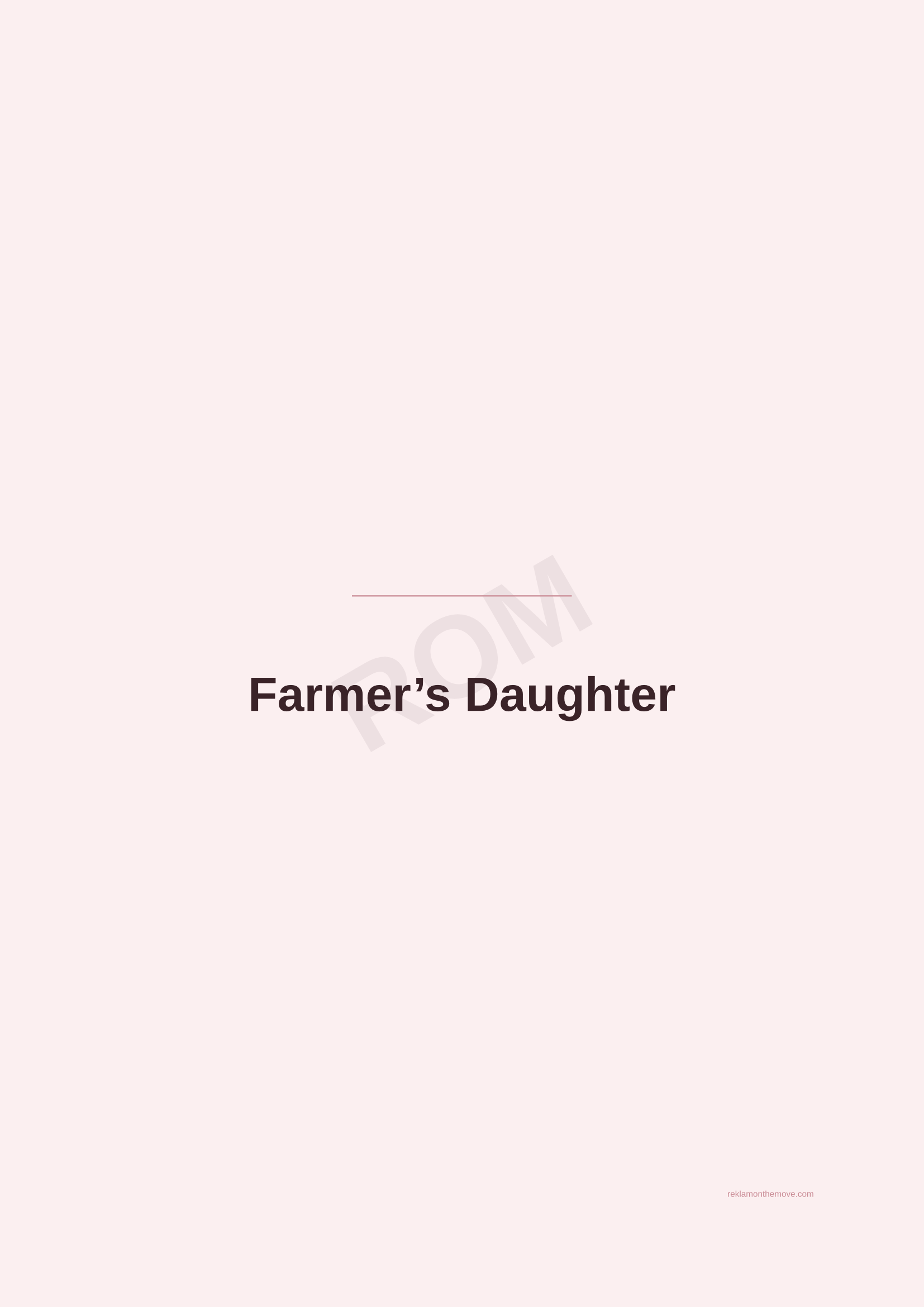 Farmer's Daughter · Gül — ROM dijital ürün önizlemesi (filigranlı)