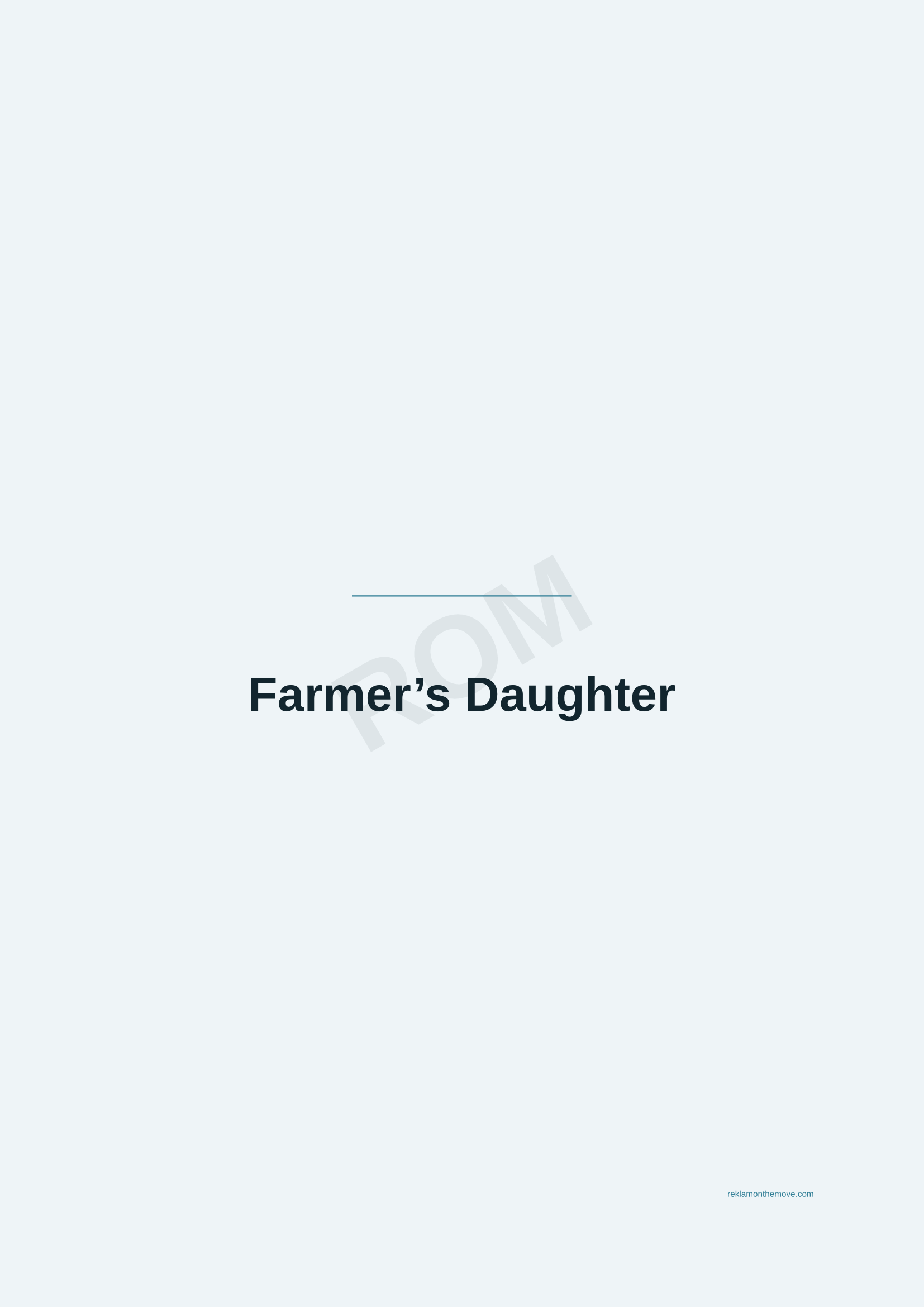 Farmer's Daughter · Okyanus — ROM dijital ürün önizlemesi (filigranlı)