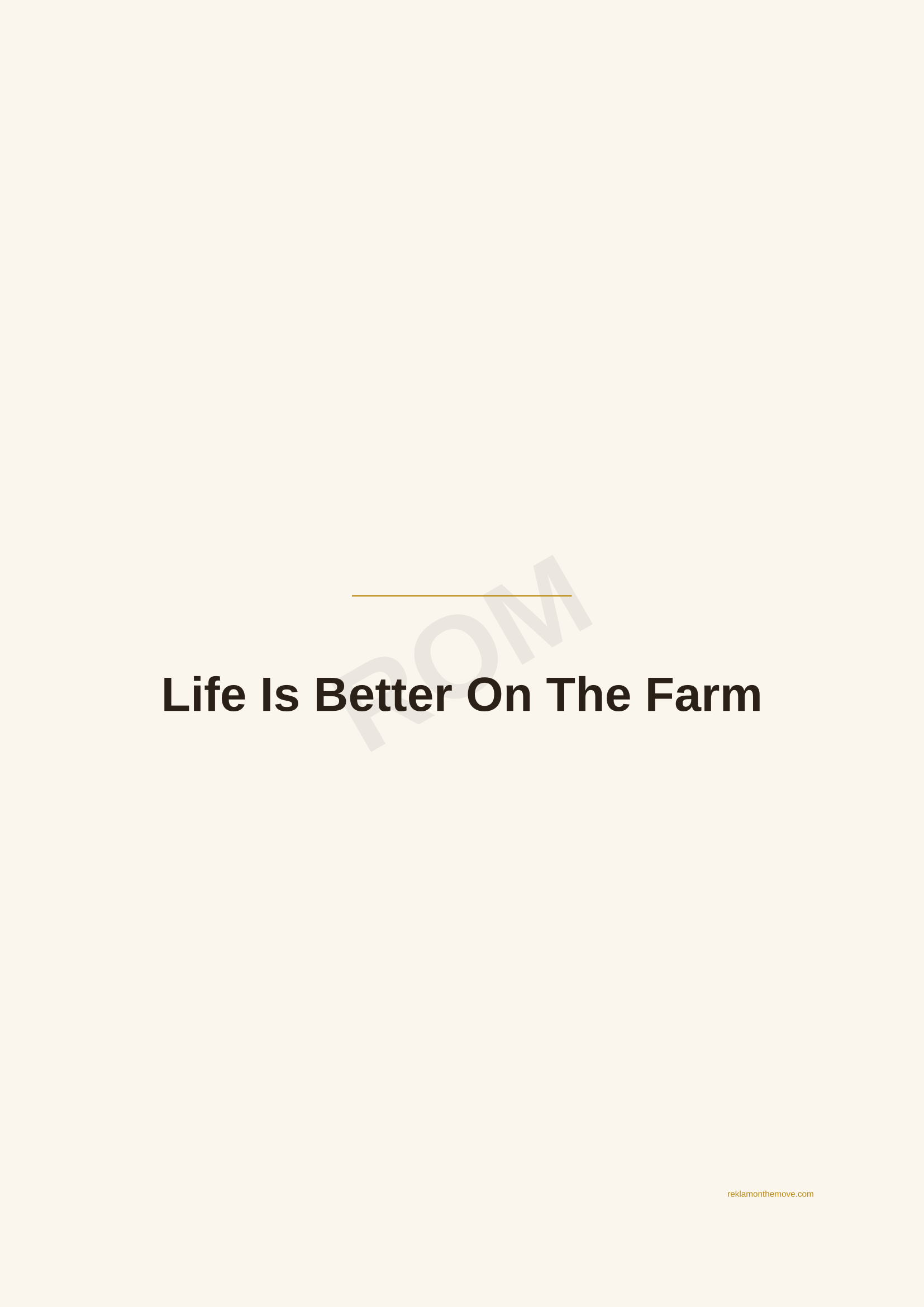Life Is Better On The Farm · Espresso — ROM dijital ürün önizlemesi (filigranlı)