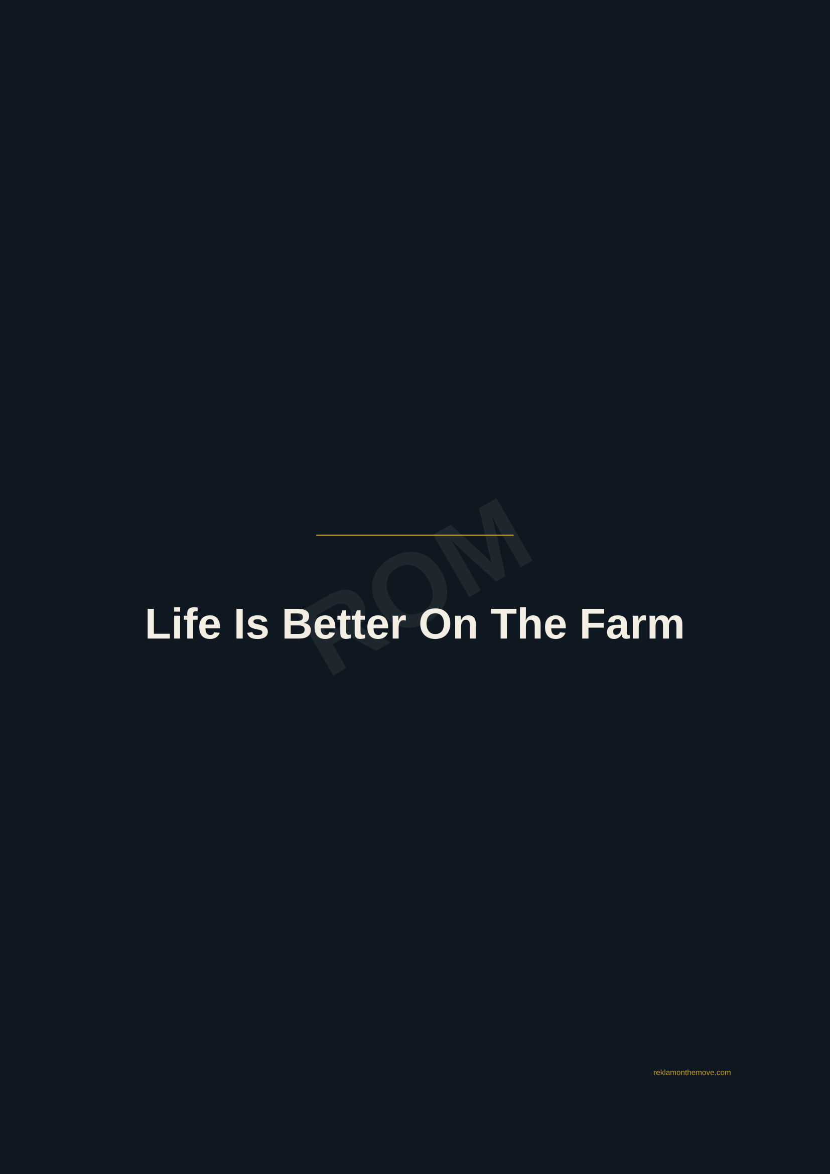 Life Is Better On The Farm · Gece — ROM dijital ürün önizlemesi (filigranlı)