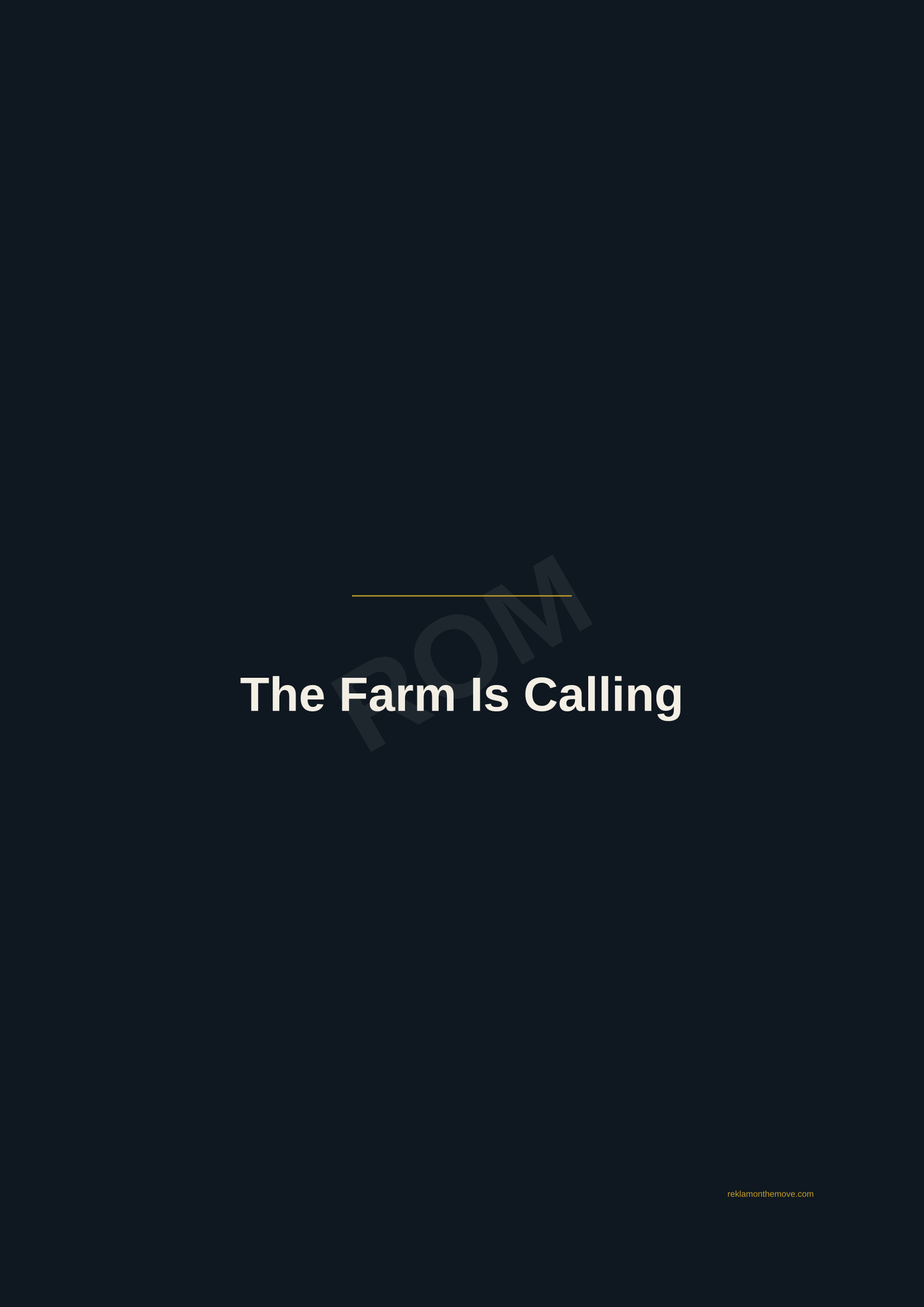 The Farm Is Calling · Gece — ROM dijital ürün önizlemesi (filigranlı)