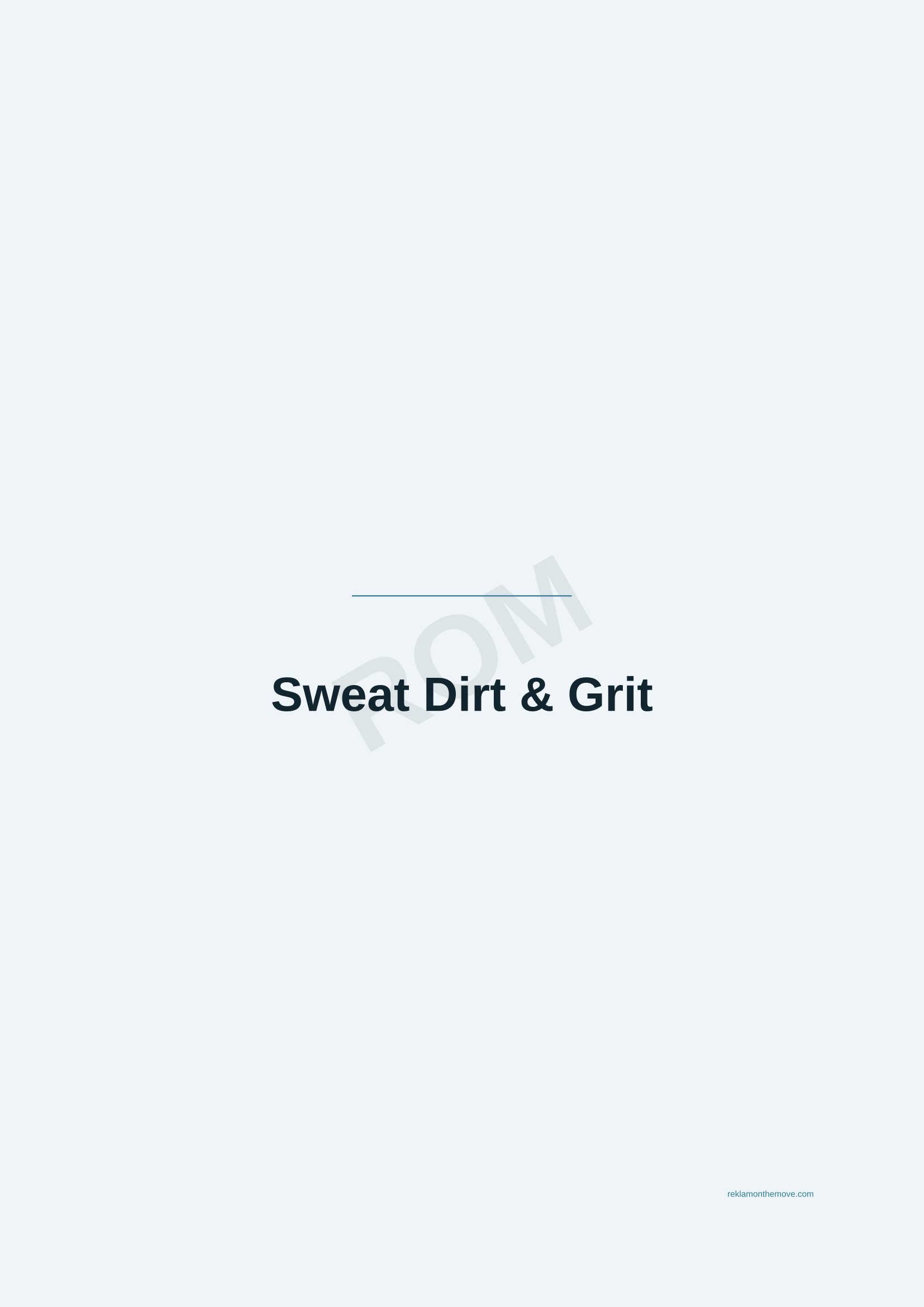 Sweat Dirt & Grit · Okyanus — ROM dijital ürün önizlemesi (filigranlı)