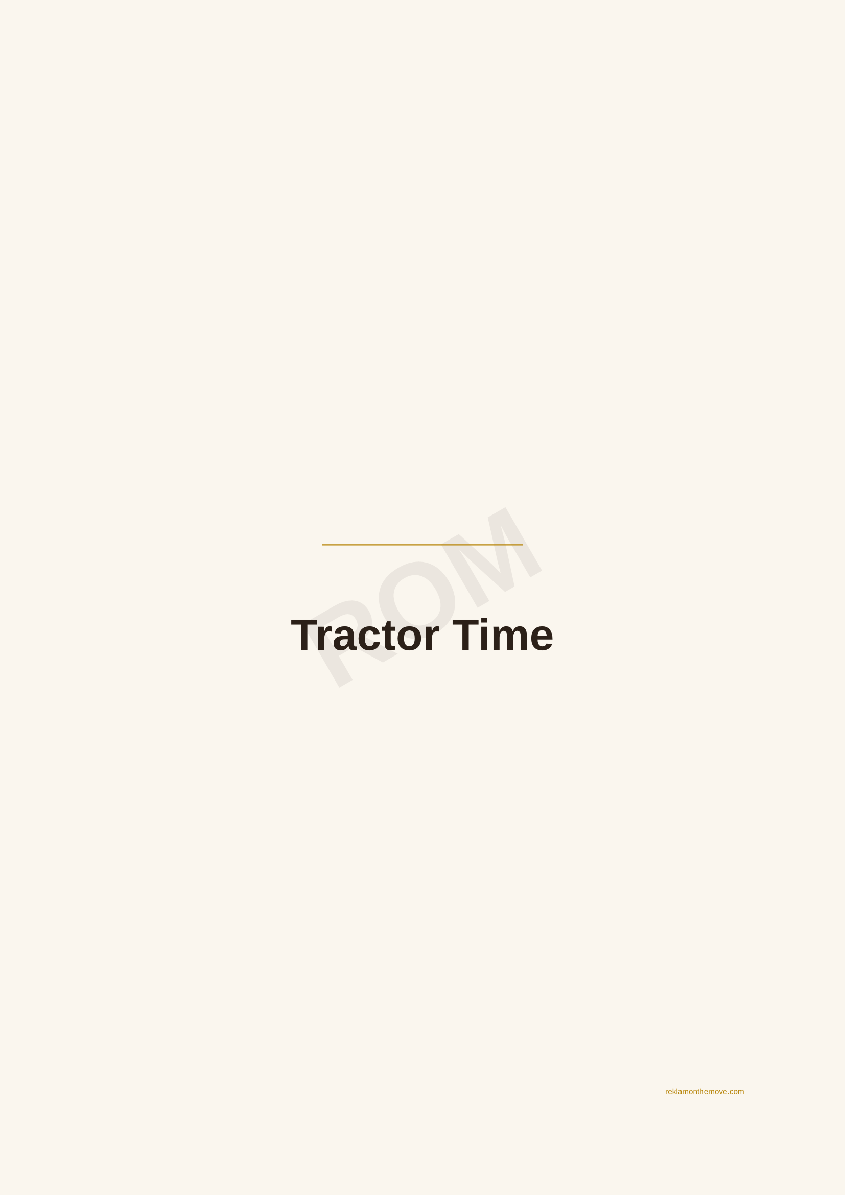 Tractor Time · Espresso — ROM dijital ürün önizlemesi (filigranlı)