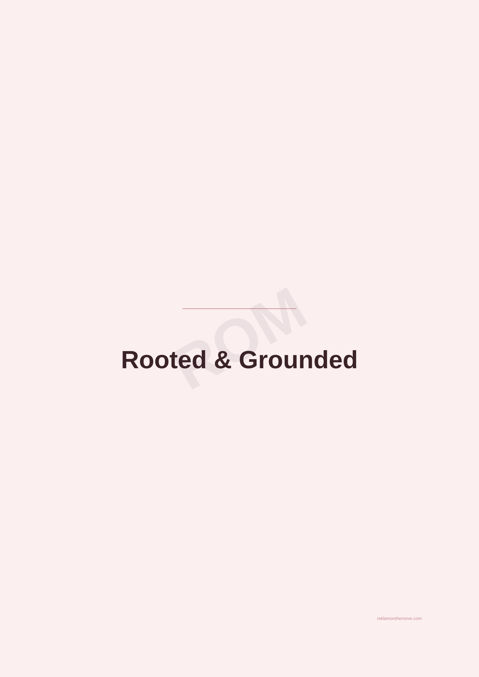 Rooted & Grounded · Gül — ROM dijital ürün önizlemesi (filigranlı)