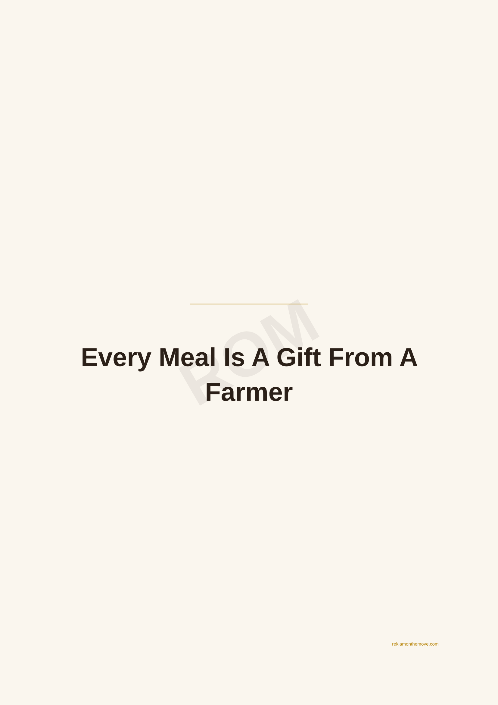 Every Meal Is A Gift From A Farmer · Espresso — ROM dijital ürün önizlemesi (filigranlı)