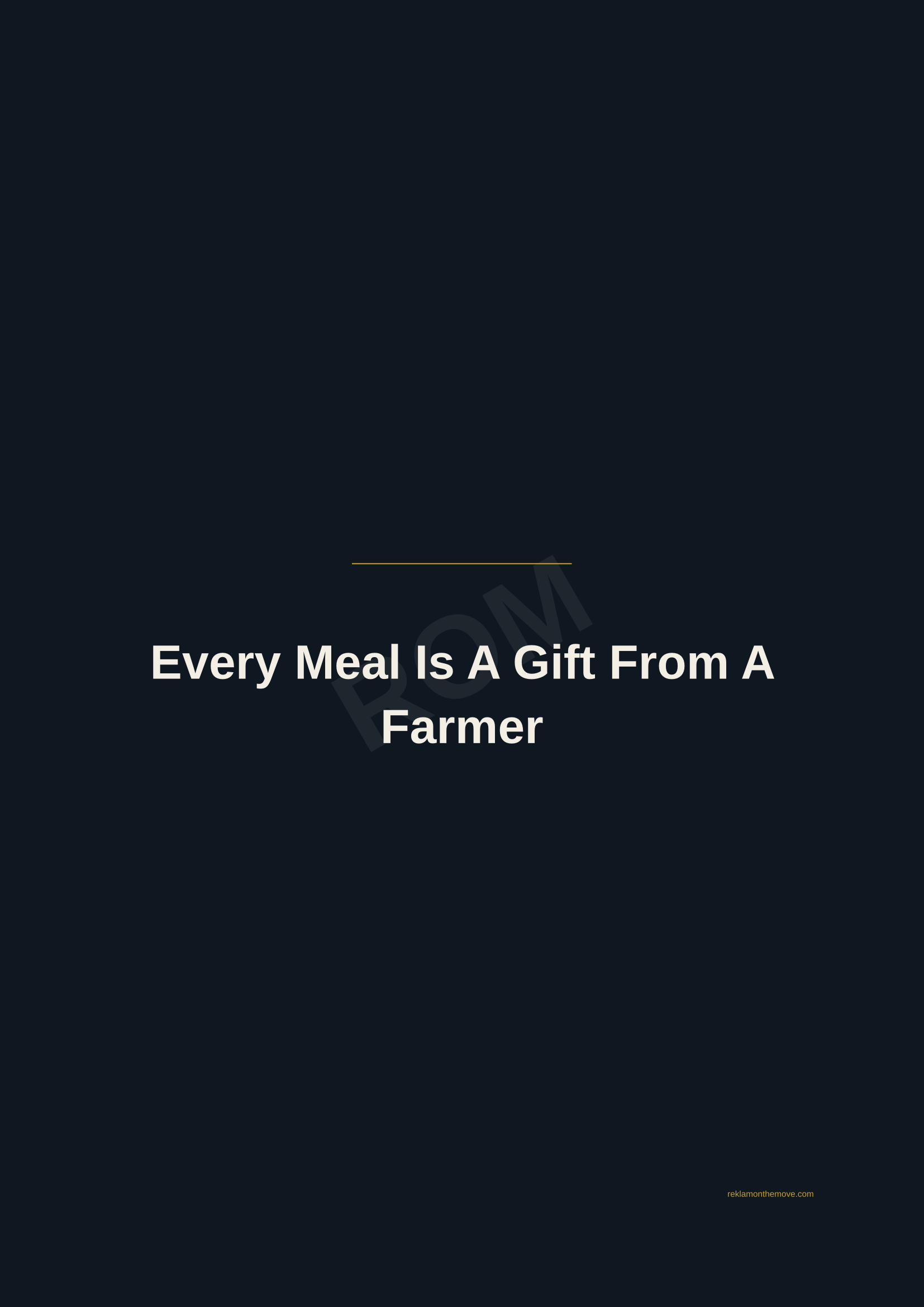Every Meal Is A Gift From A Farmer · Gece — ROM dijital ürün önizlemesi (filigranlı)