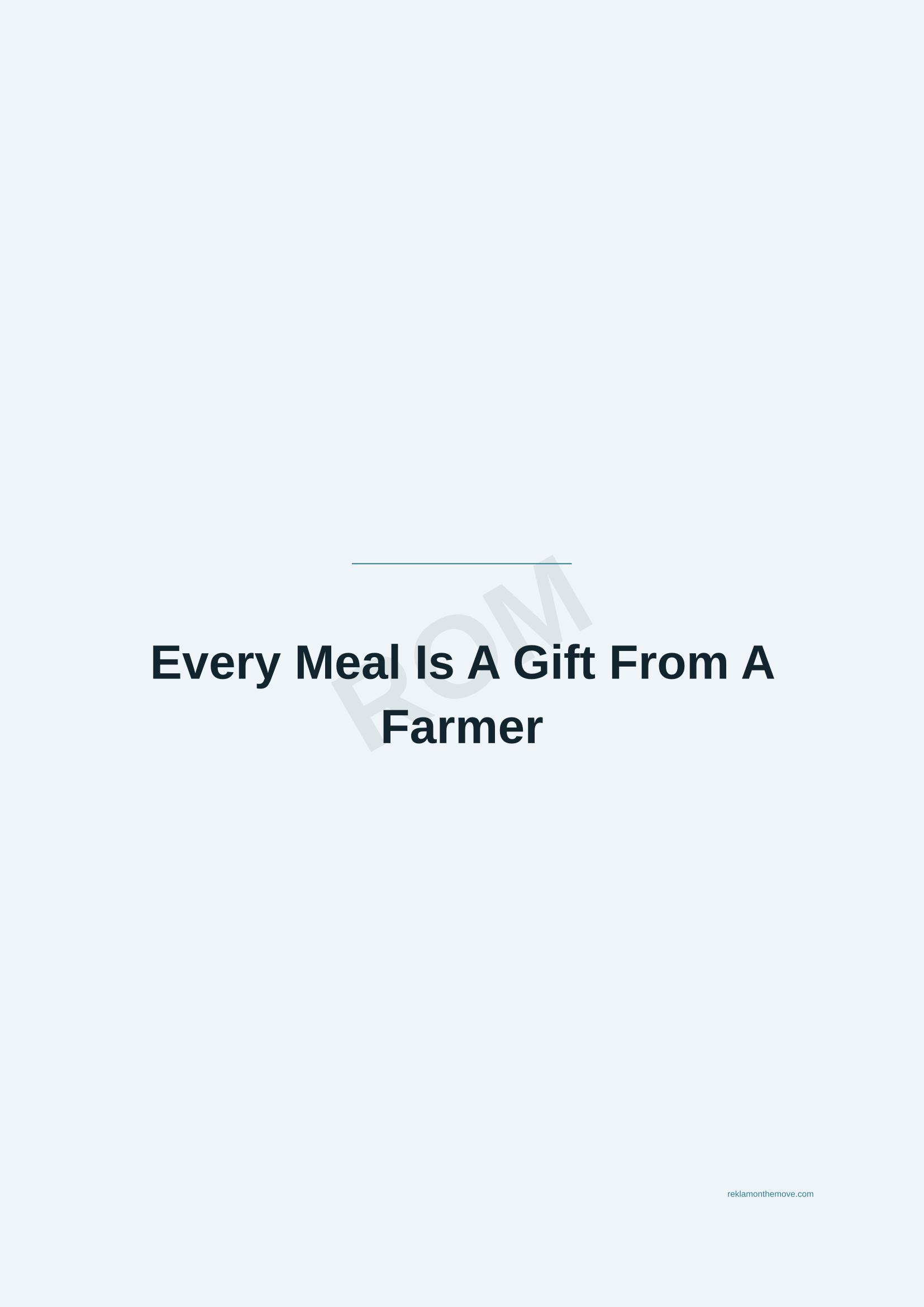 Every Meal Is A Gift From A Farmer · Okyanus — ROM dijital ürün önizlemesi (filigranlı)