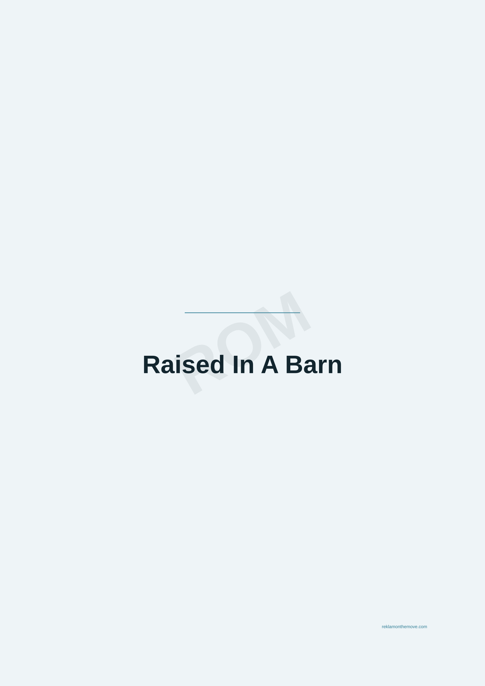 Raised In A Barn · Okyanus — ROM dijital ürün önizlemesi (filigranlı)