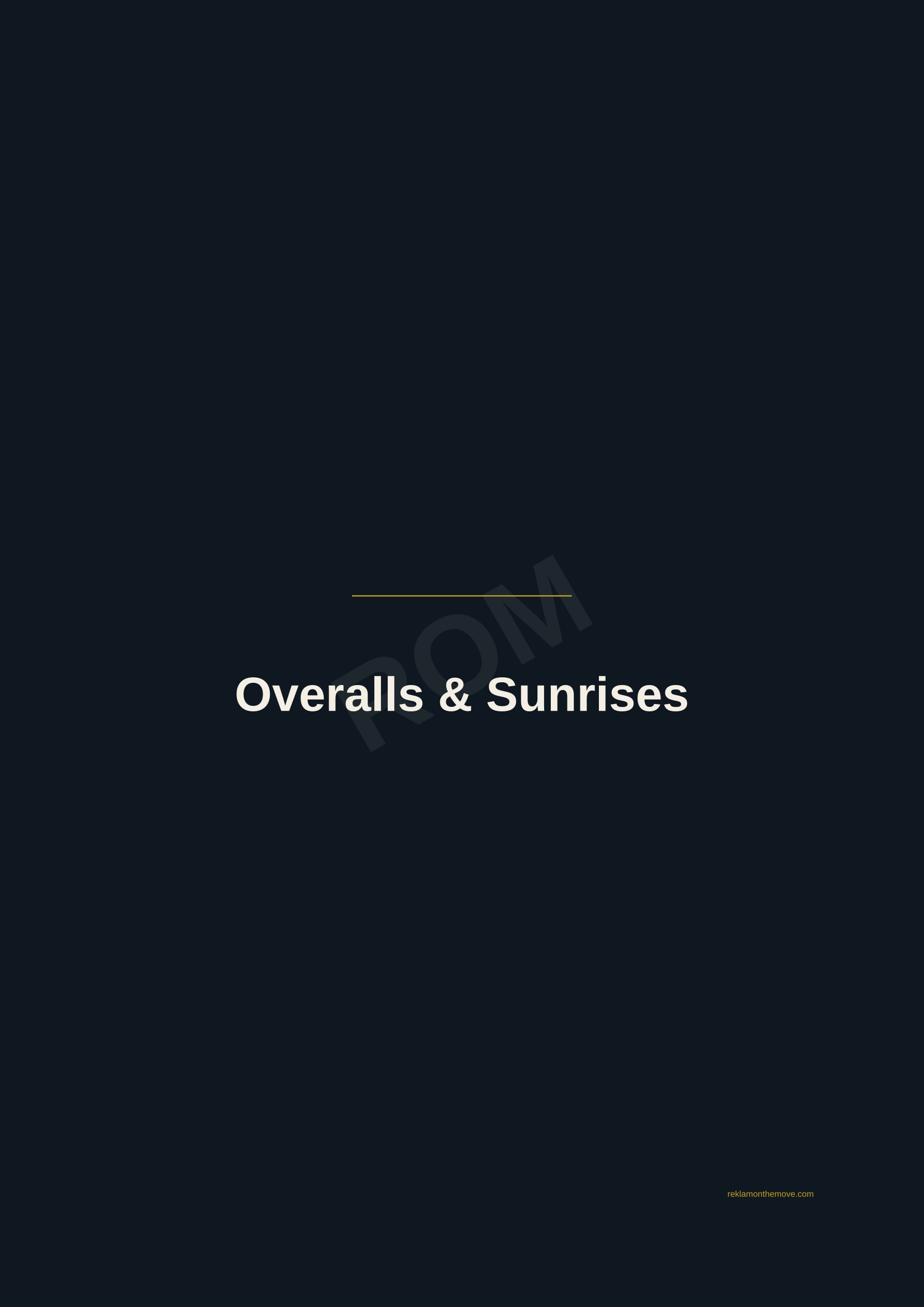 Overalls & Sunrises · Gece — ROM dijital ürün önizlemesi (filigranlı)