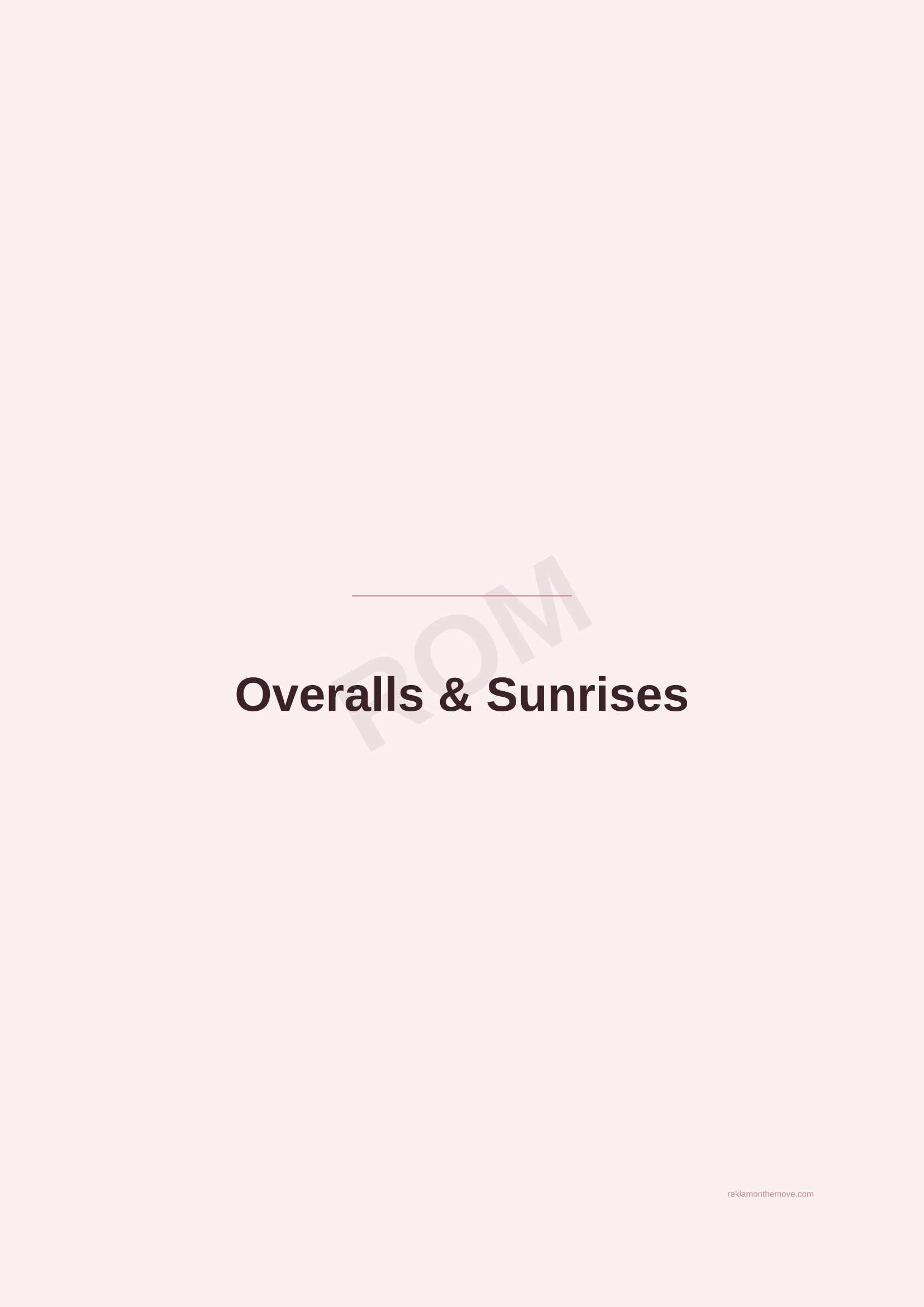 Overalls & Sunrises · Gül — ROM dijital ürün önizlemesi (filigranlı)