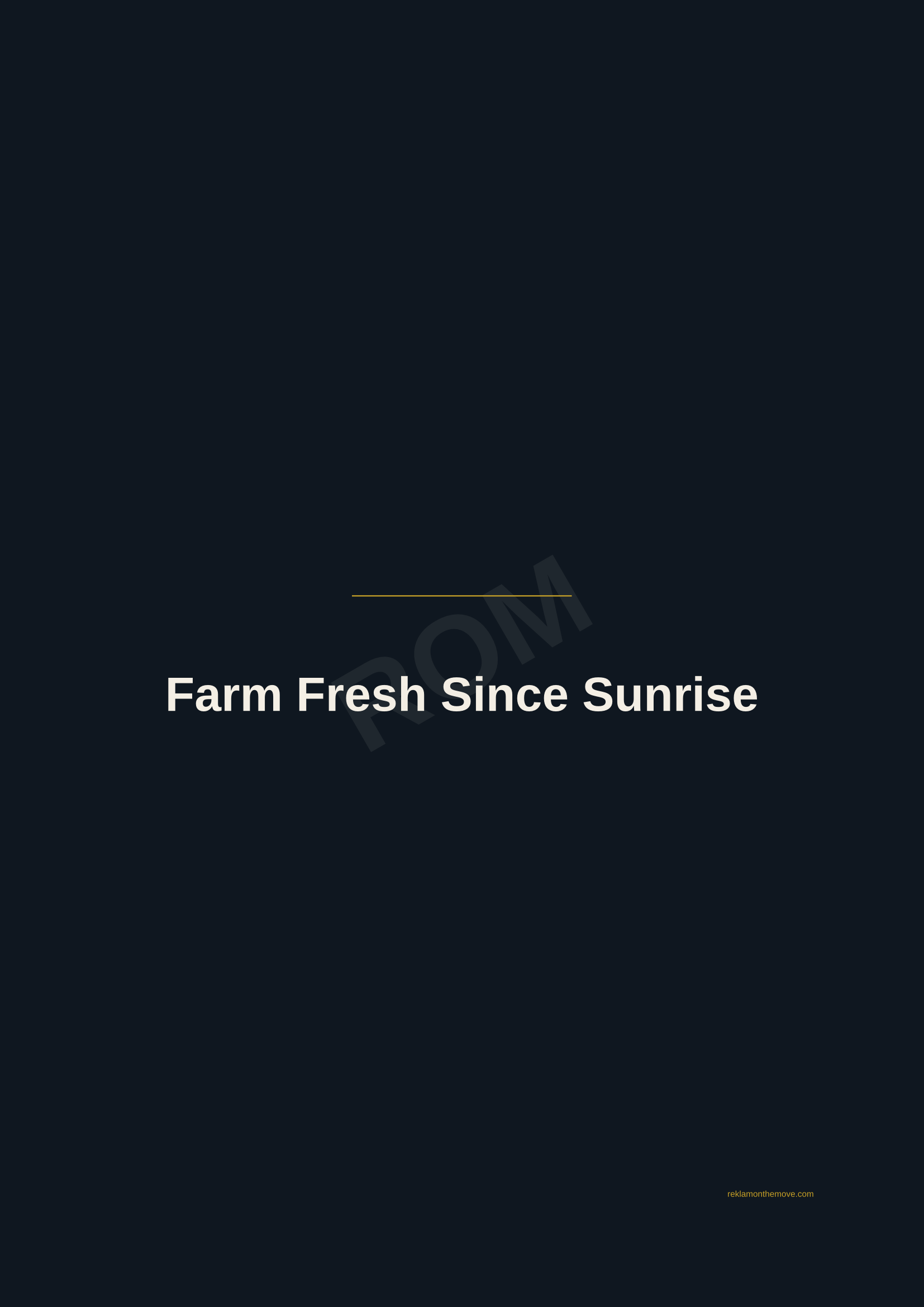 Farm Fresh Since Sunrise · Gece — ROM dijital ürün önizlemesi (filigranlı)