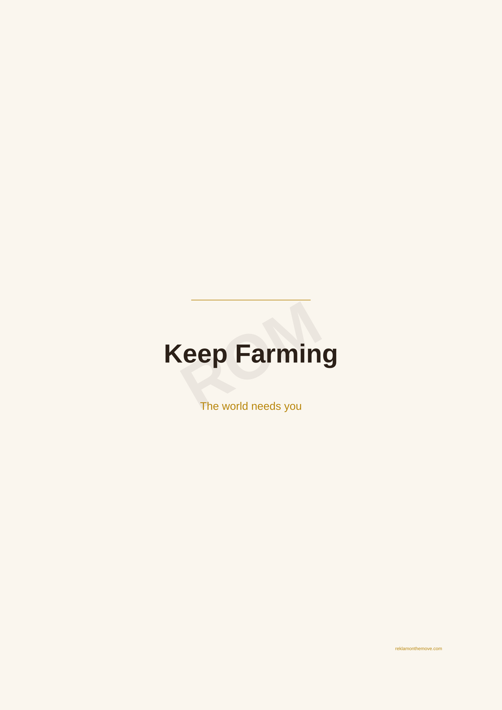 Keep Farming · Espresso — ROM dijital ürün önizlemesi (filigranlı)