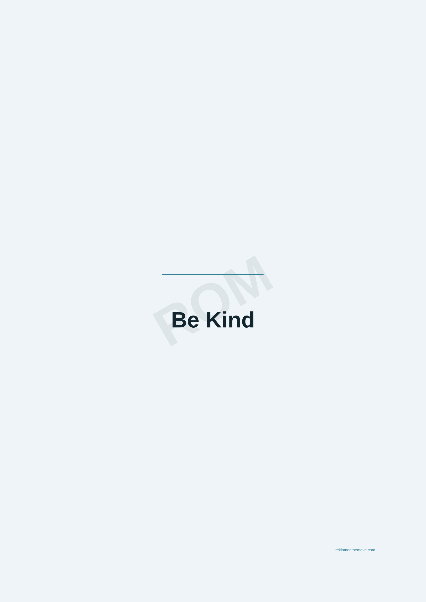 Be Kind · Okyanus — ROM dijital ürün önizlemesi (filigranlı)