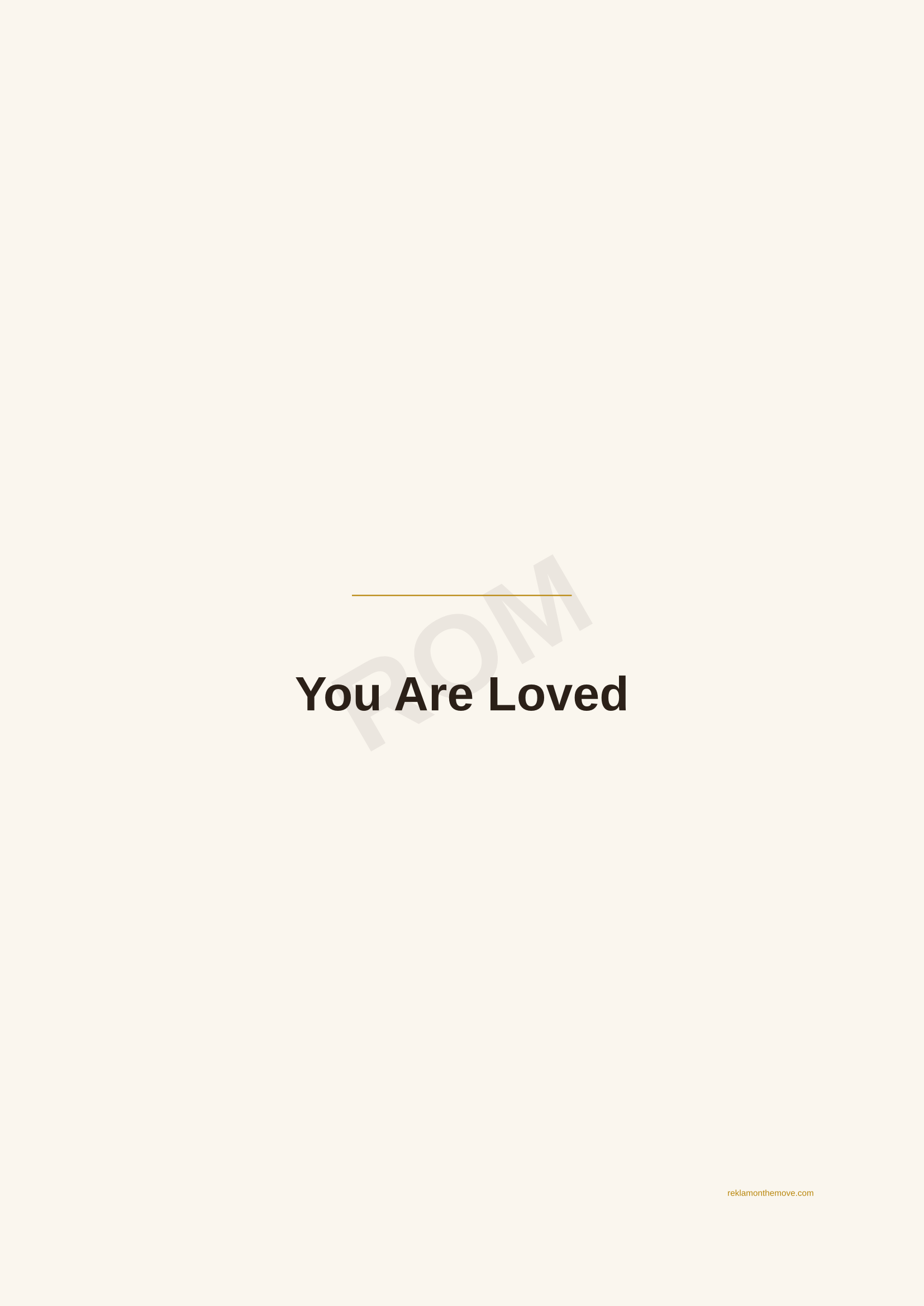 You Are Loved · Espresso — ROM dijital ürün önizlemesi (filigranlı)