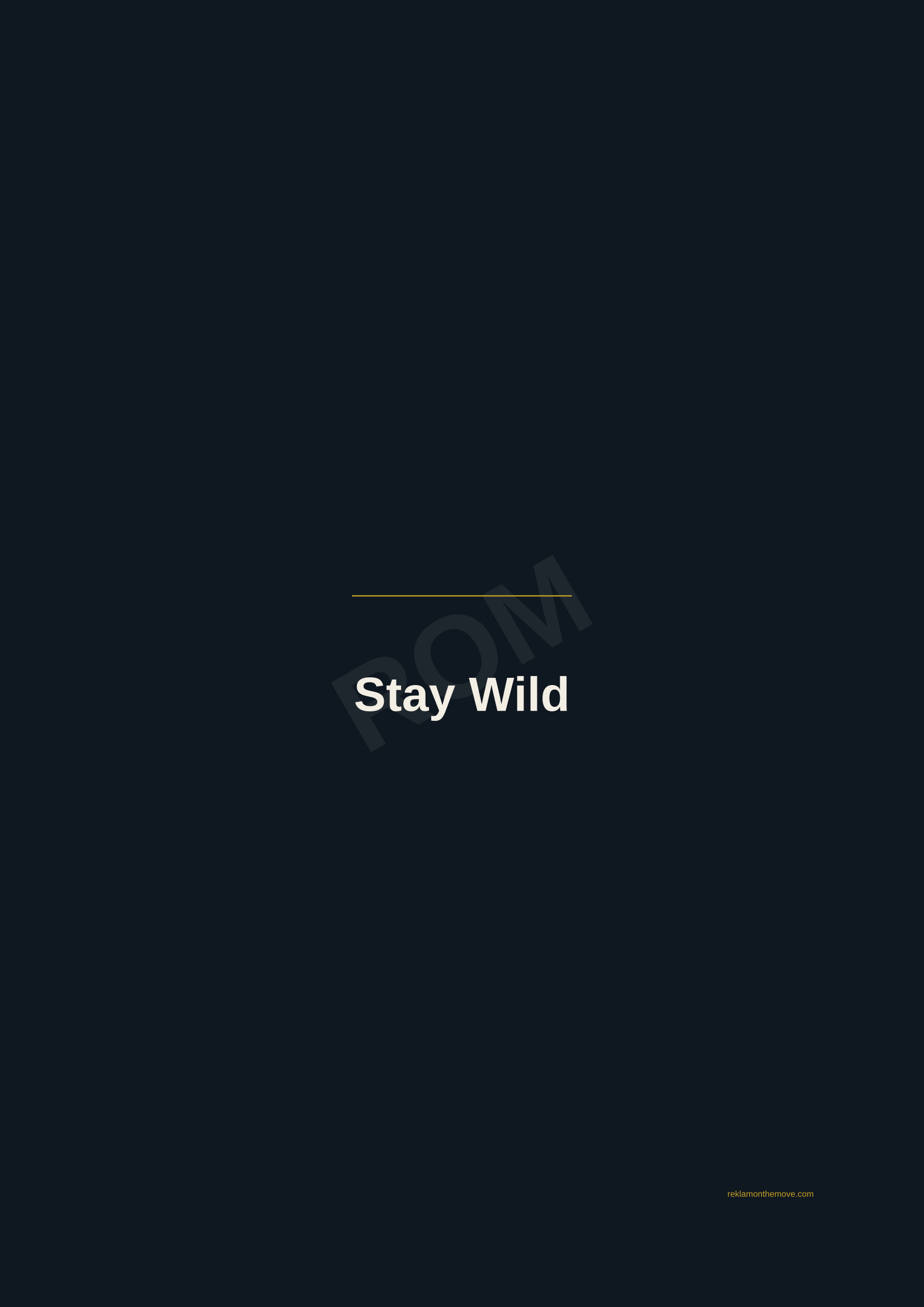 Stay Wild · Gece — ROM dijital ürün önizlemesi (filigranlı)