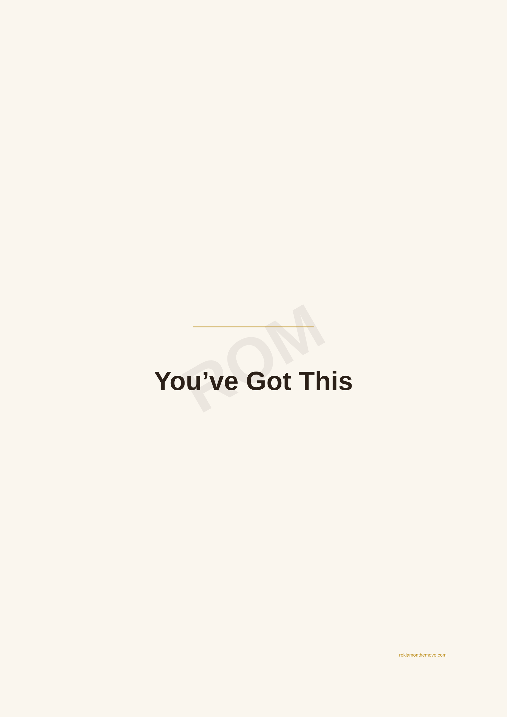 You've Got This · Espresso — ROM dijital ürün önizlemesi (filigranlı)