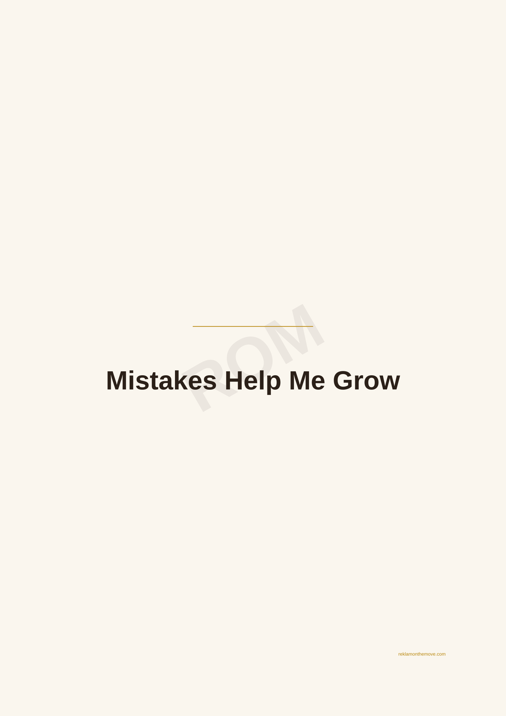 Mistakes Help Me Grow · Espresso — ROM dijital ürün önizlemesi (filigranlı)