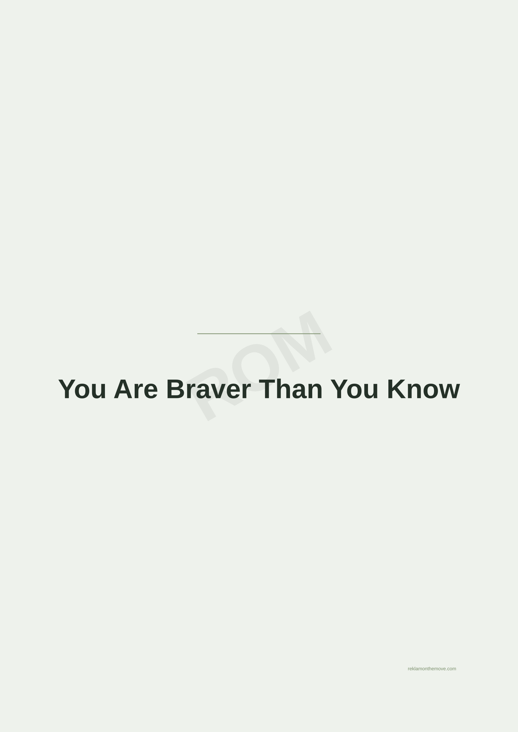 You Are Braver Than You Know · Adaçayı — ROM dijital ürün önizlemesi (filigranlı)