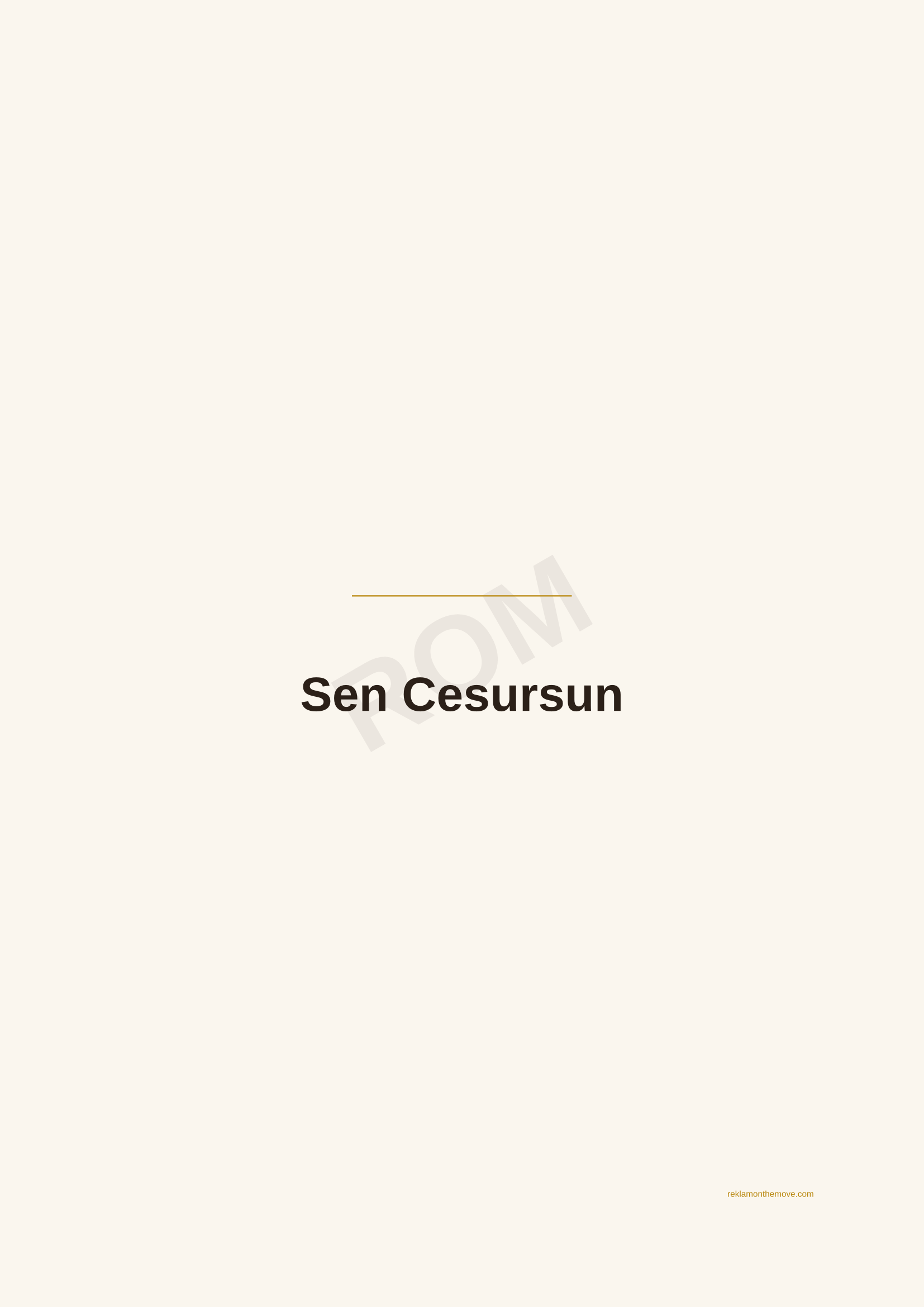 Sen Cesursun · Espresso — ROM dijital ürün önizlemesi (filigranlı)